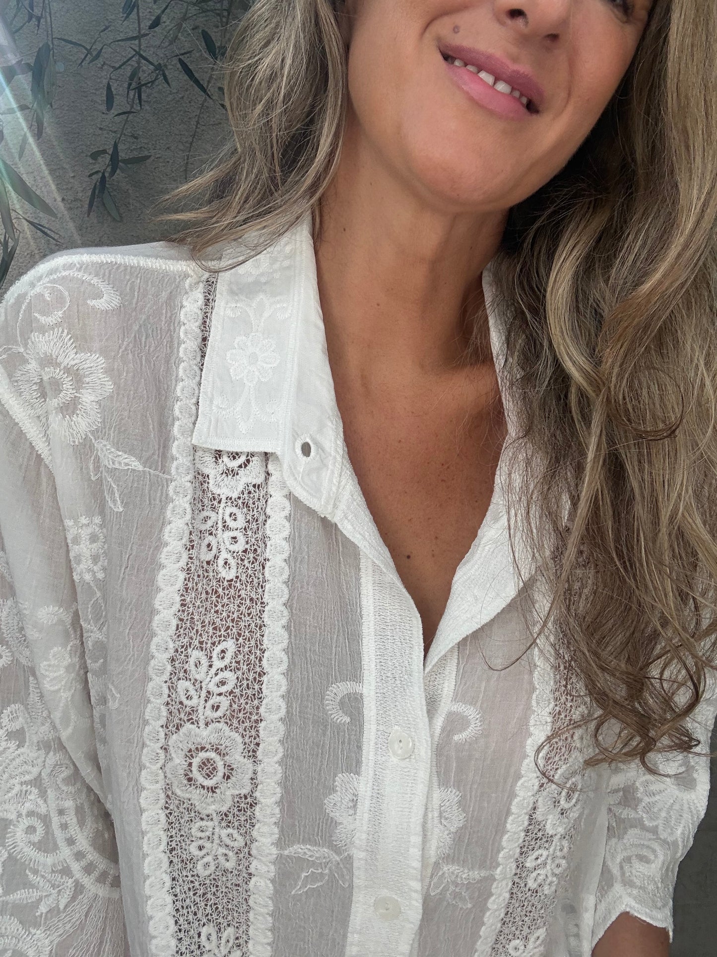 Blusa floral larga