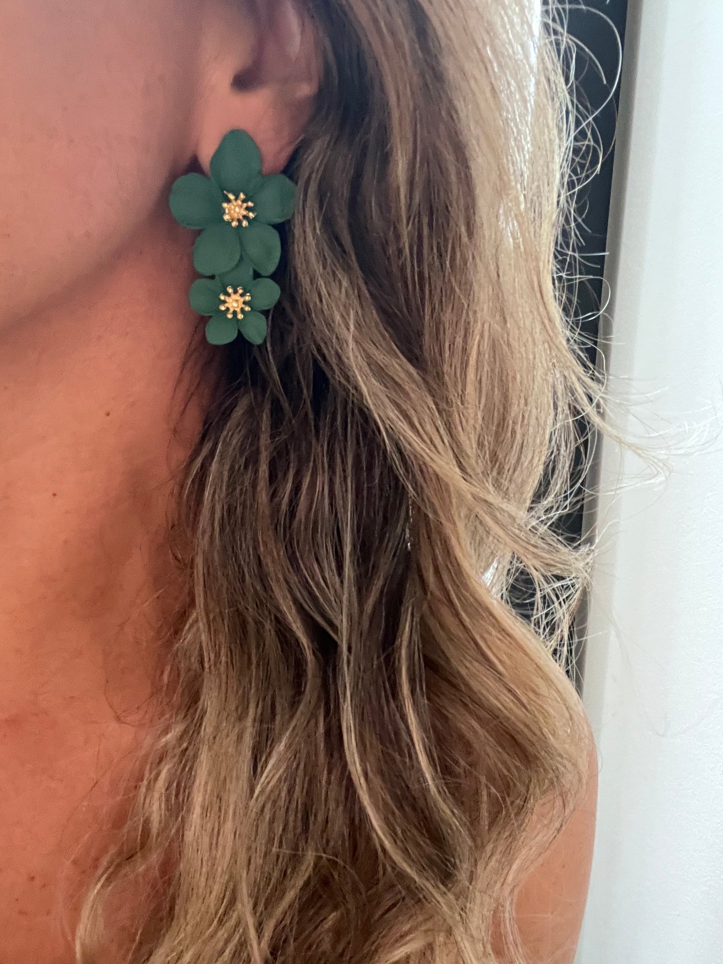 Aros Super flores verde