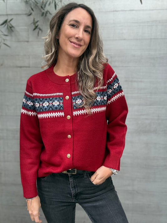 Sweater andaluza burdeo