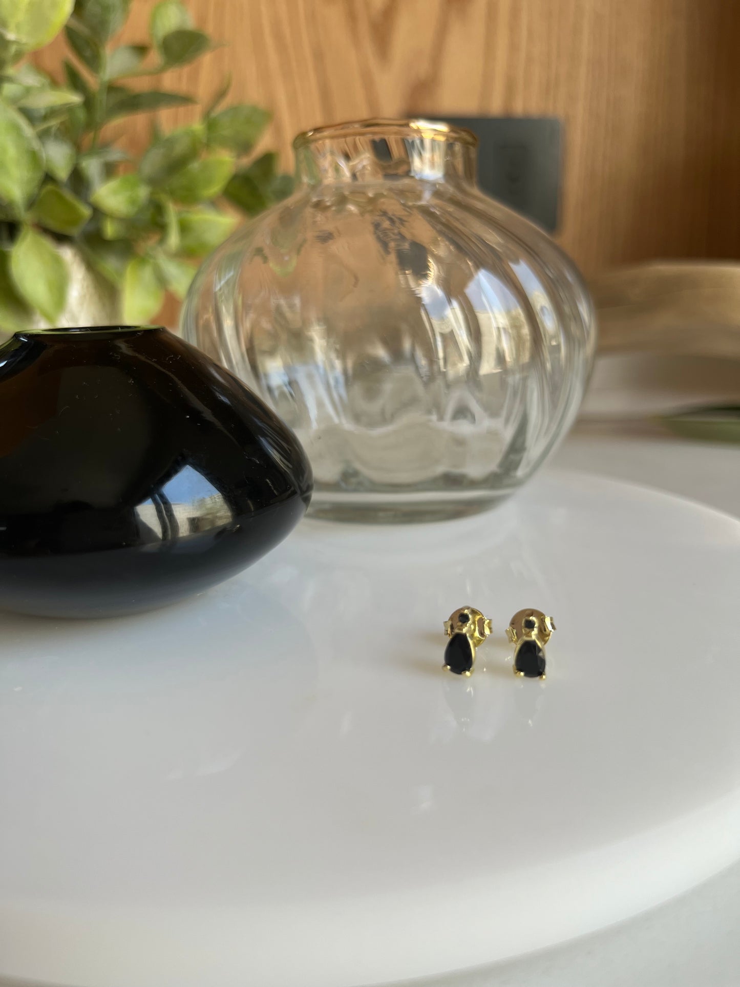 Aros gotitas turquesa