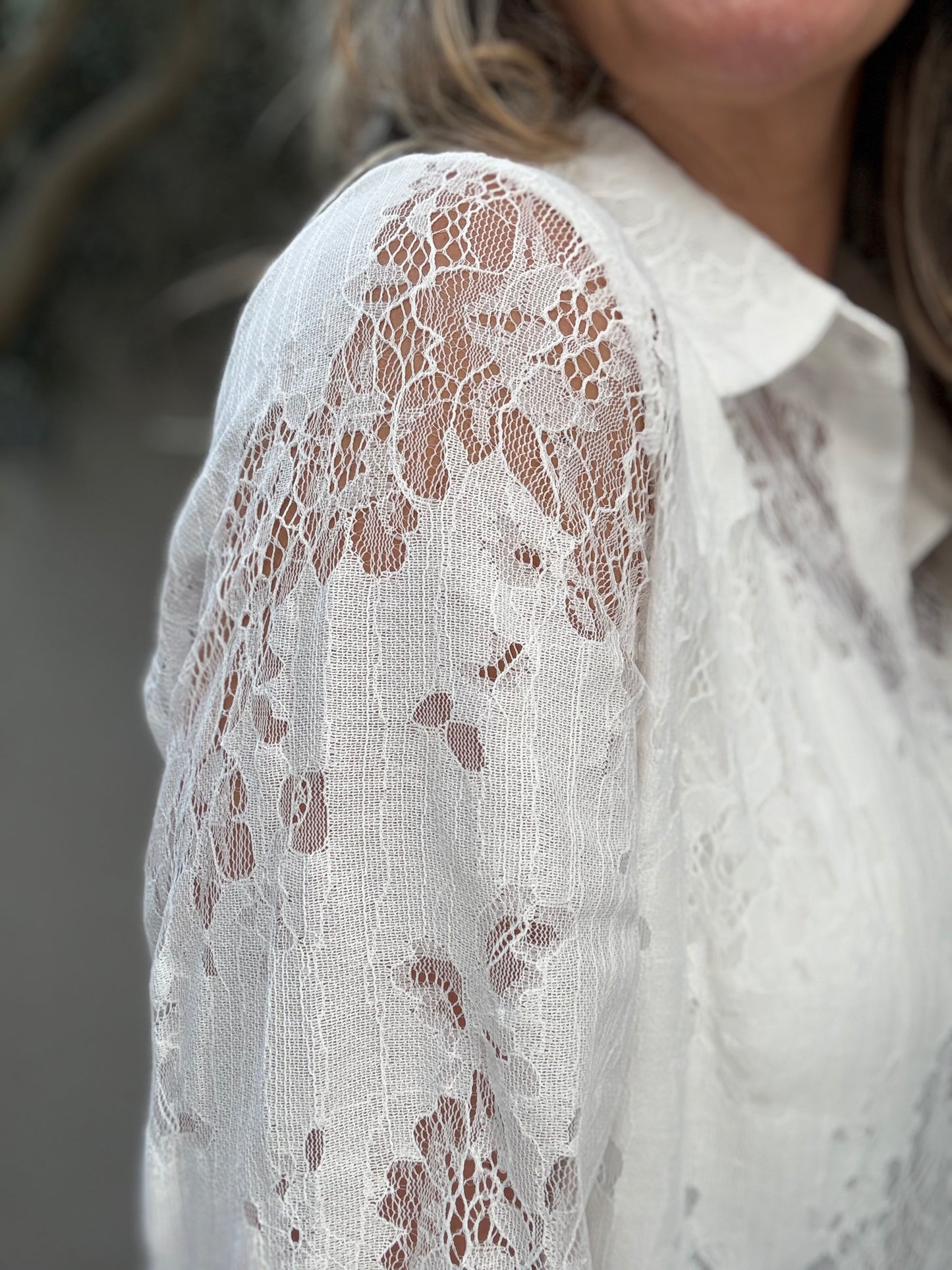 Blusa Encaje Blanca