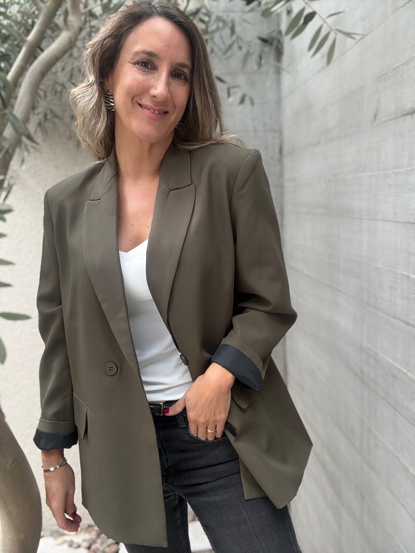 Blazer sastrero verde