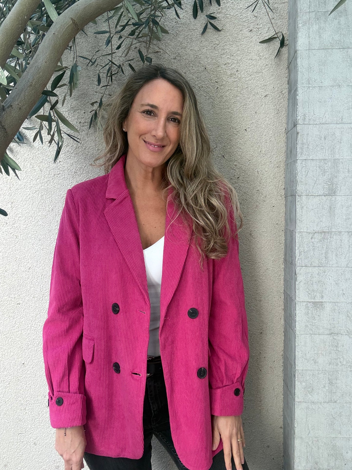 Blazer cotele fucsia