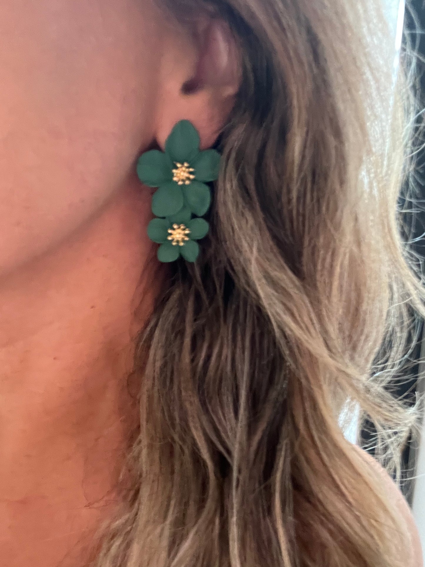 Aros Super flores verde