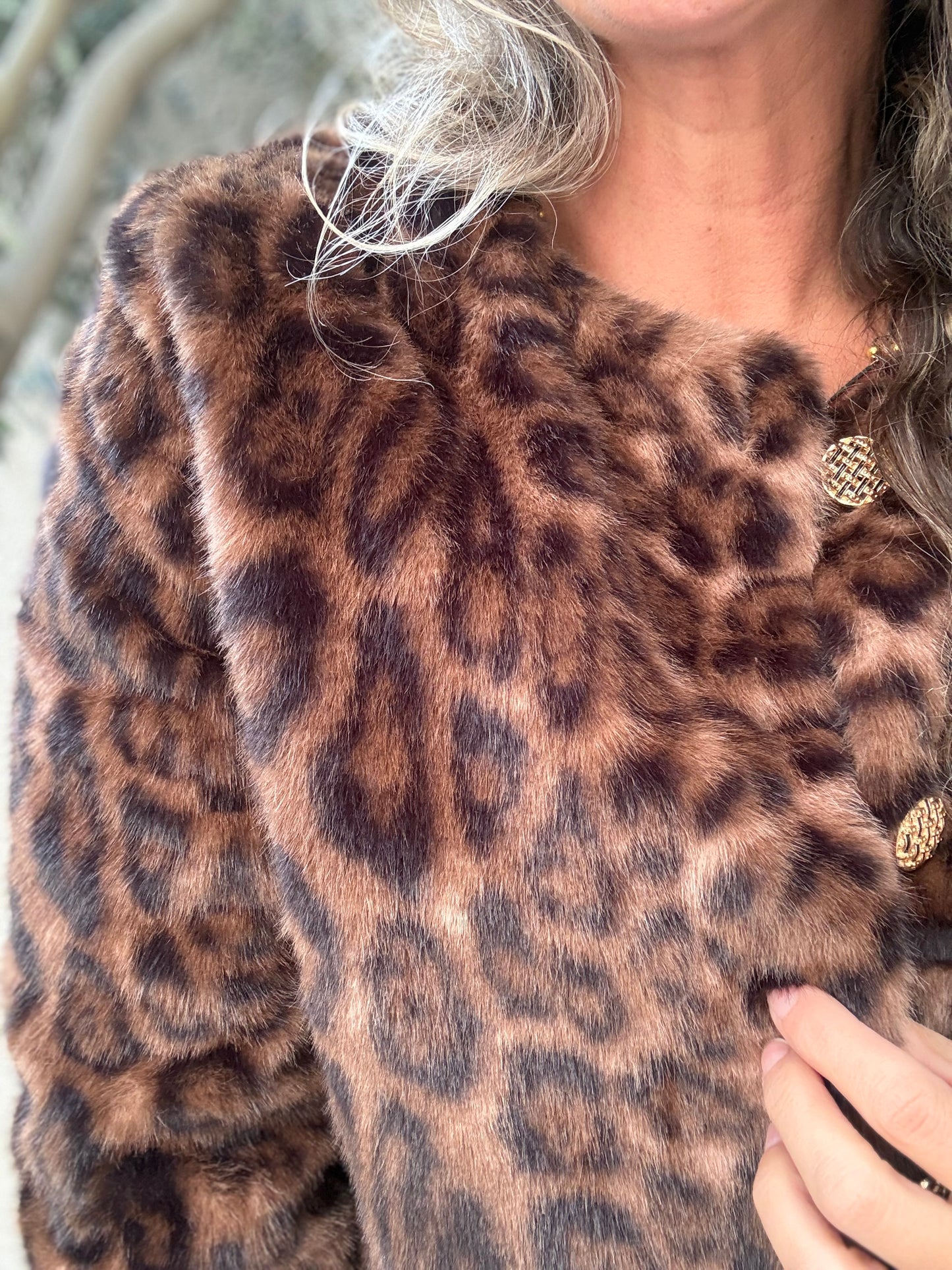 Chaqueta peluda print