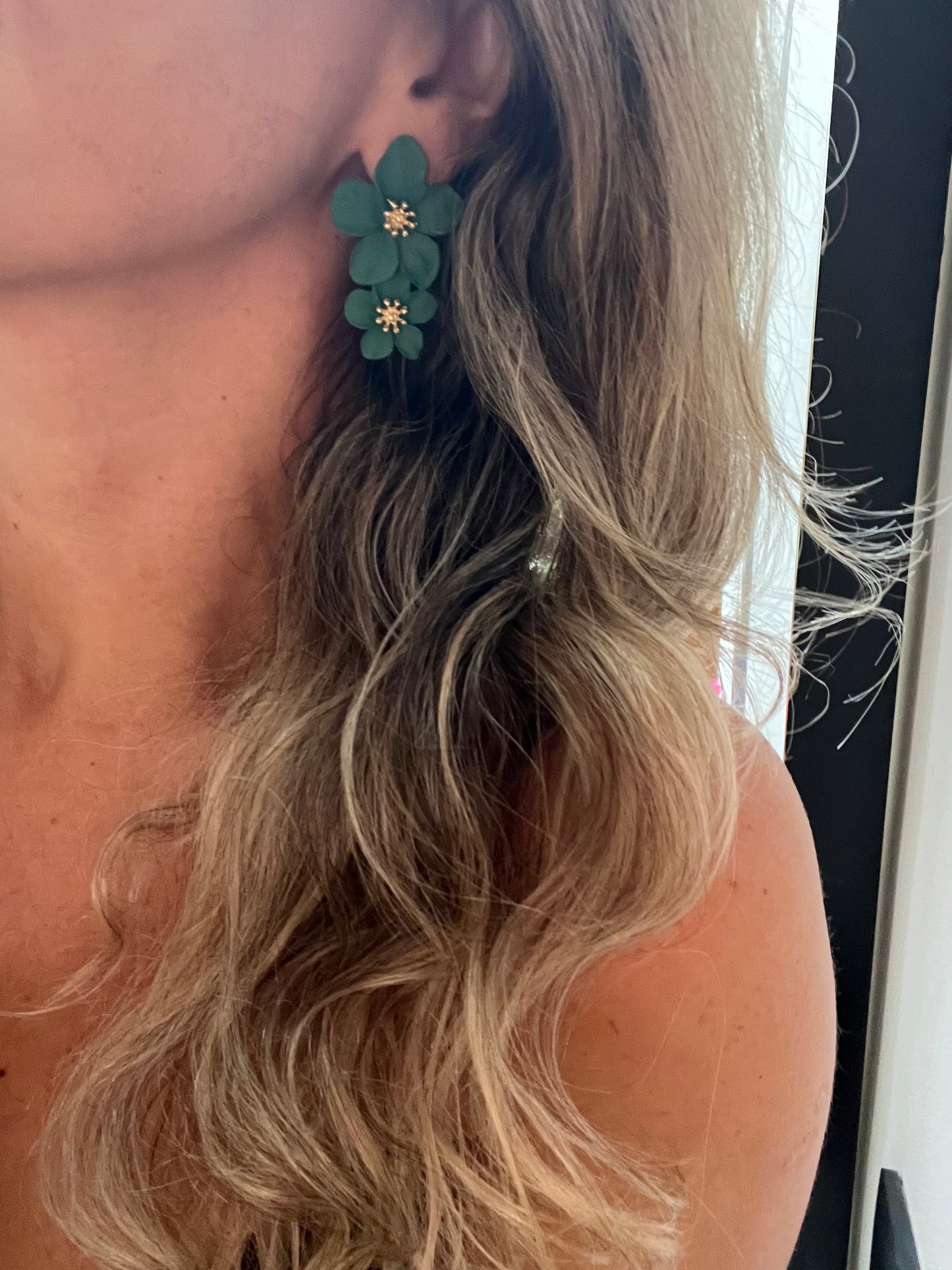 Aros Super flores verde