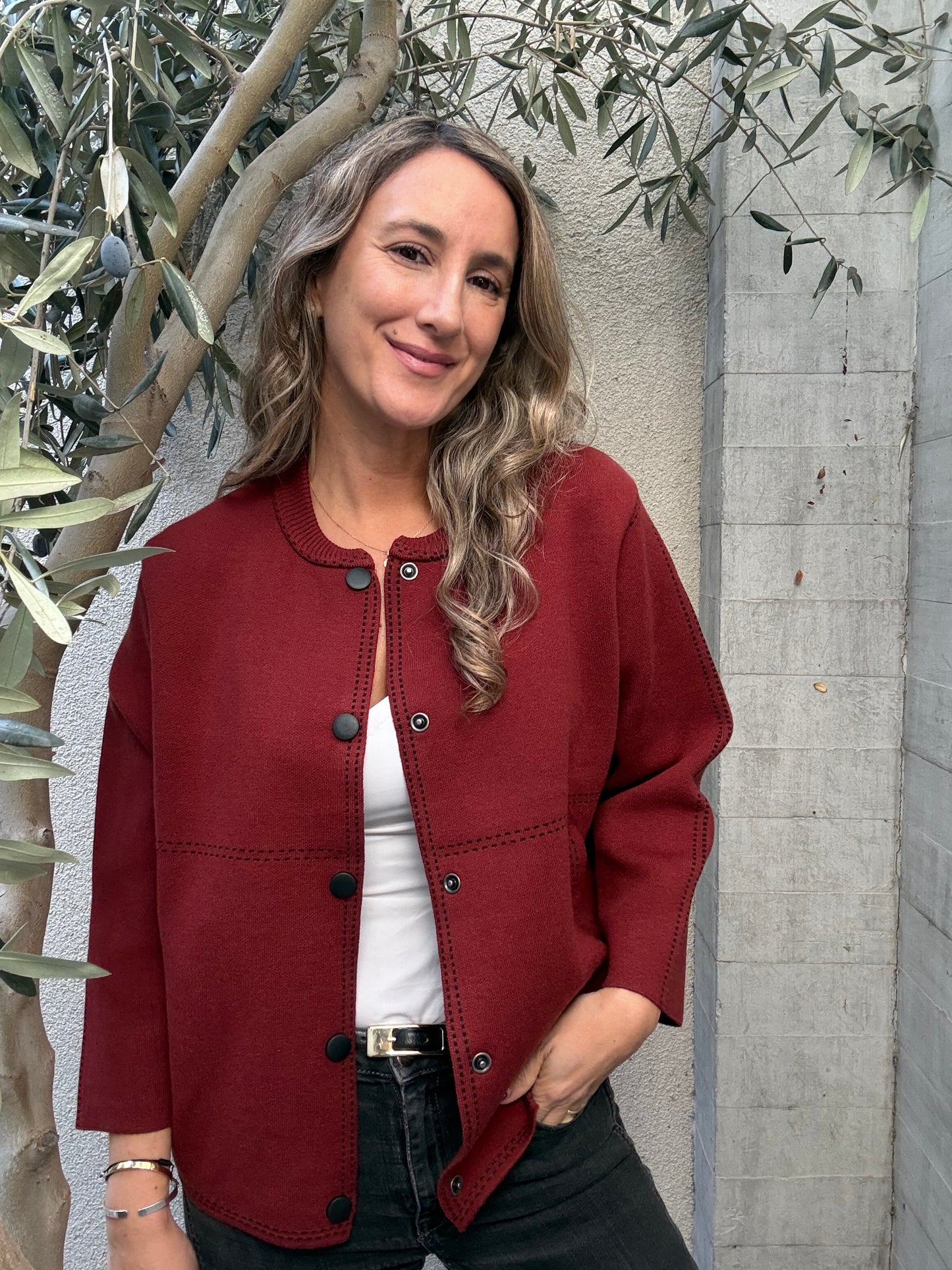 Chaqueta burgos burdeo