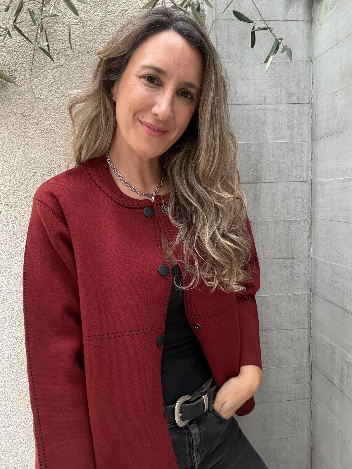Chaqueta burgos burdeo