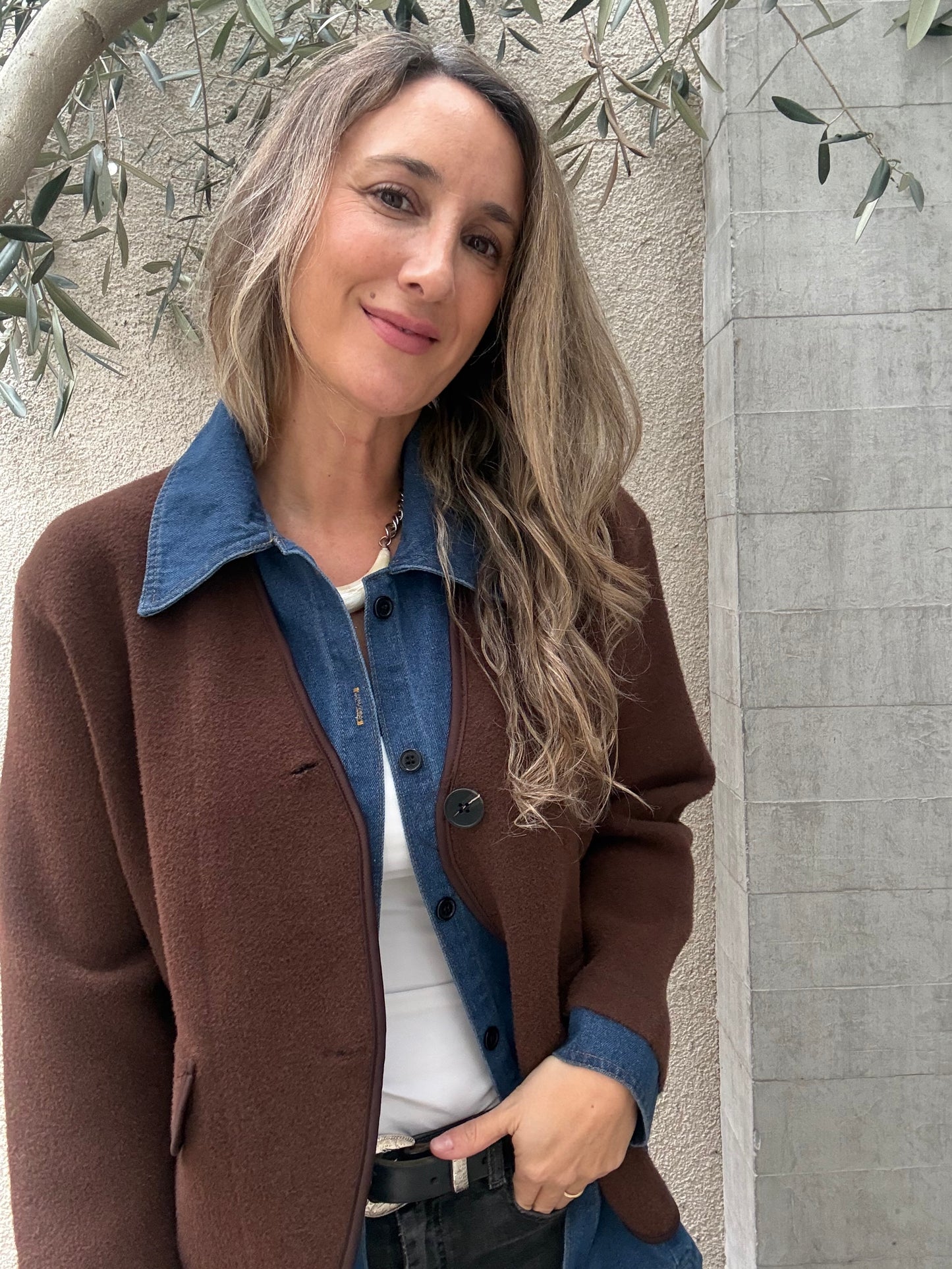 Chaqueta/camisa café