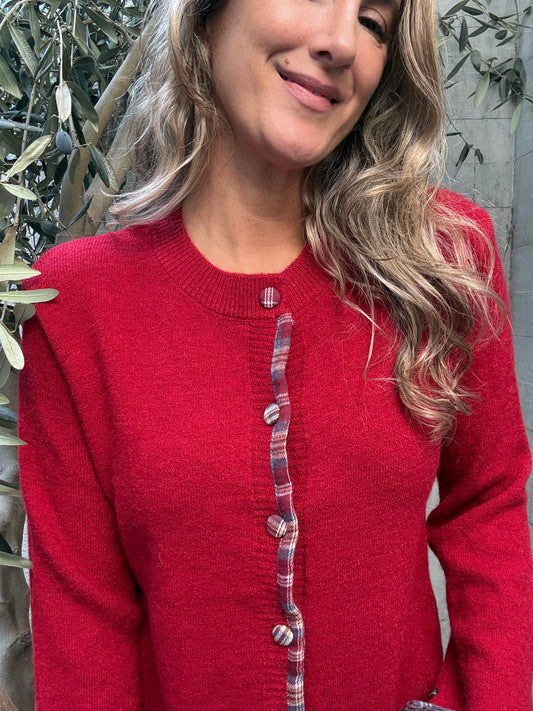 Sweater escocés rojo