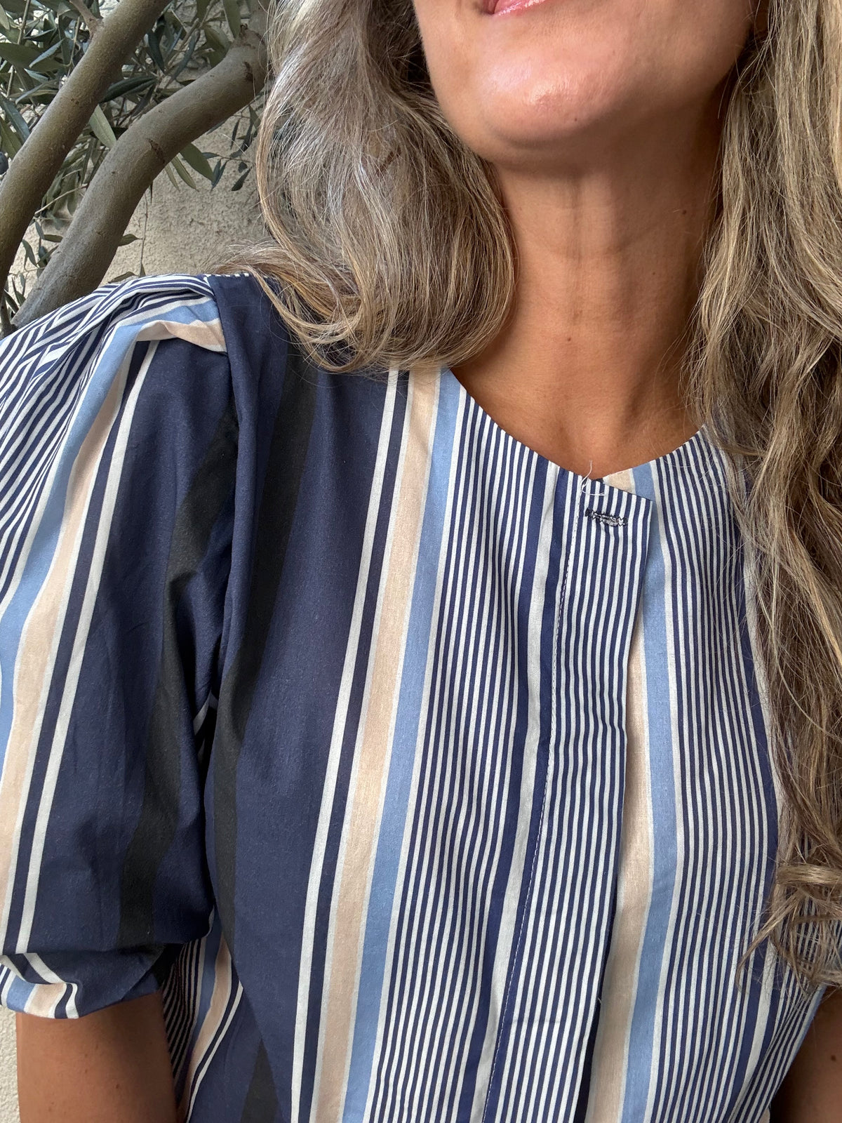 Blusa rayas azul