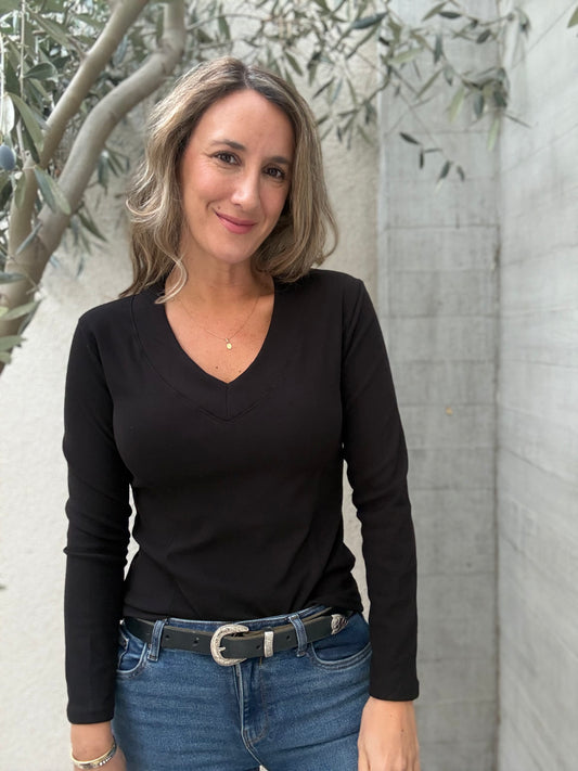 Polera Microfibra negra