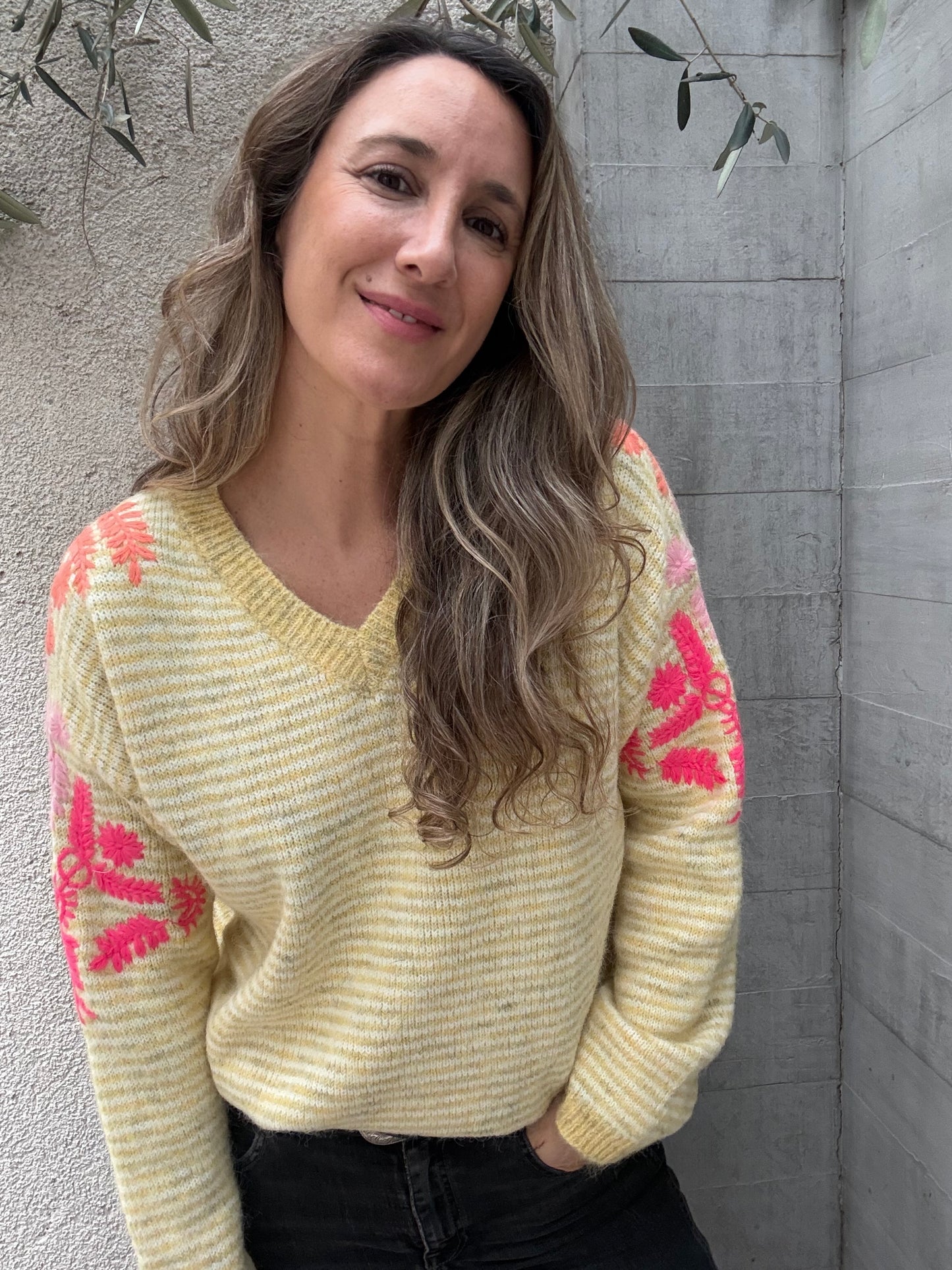 Chaleco floral amarillo
