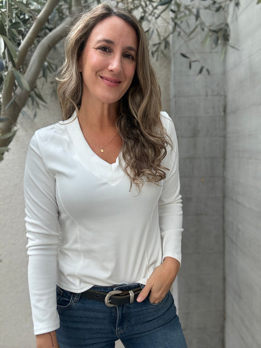 Polera Microfibra blanca