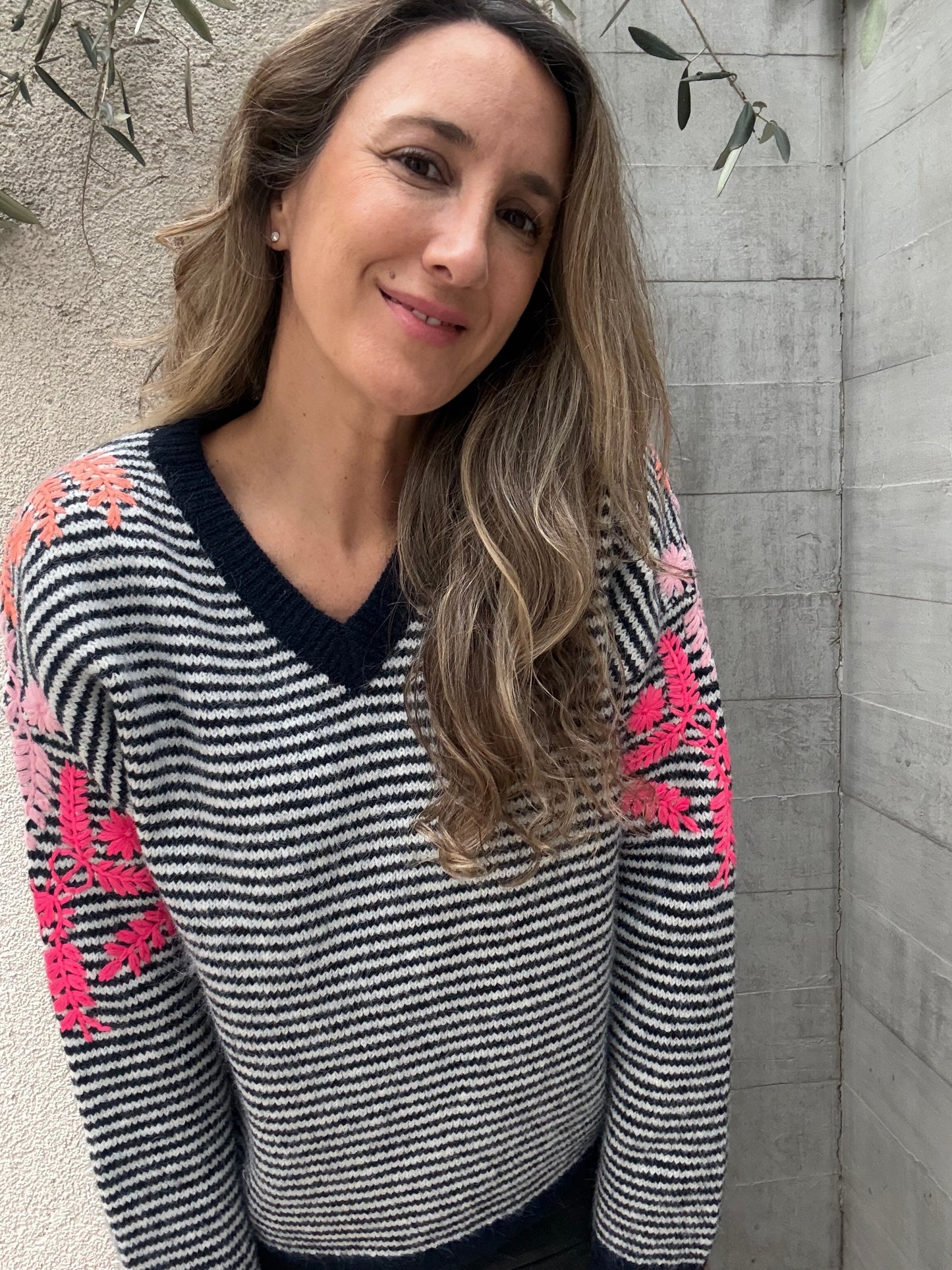 Chaleco floral azul