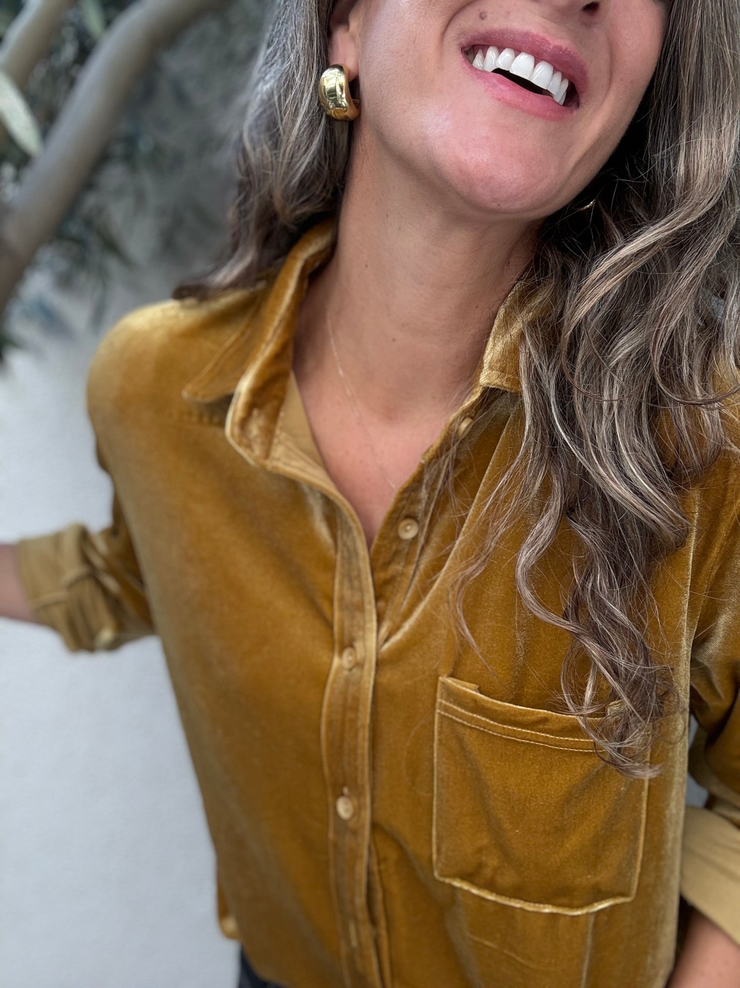 Blusa Terciopelo ocre