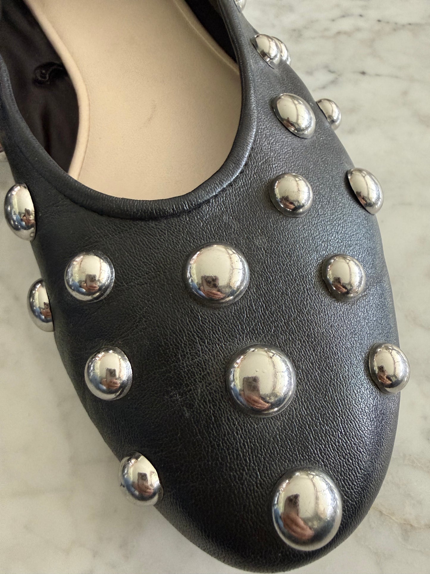 Balerina Zara piel tachas