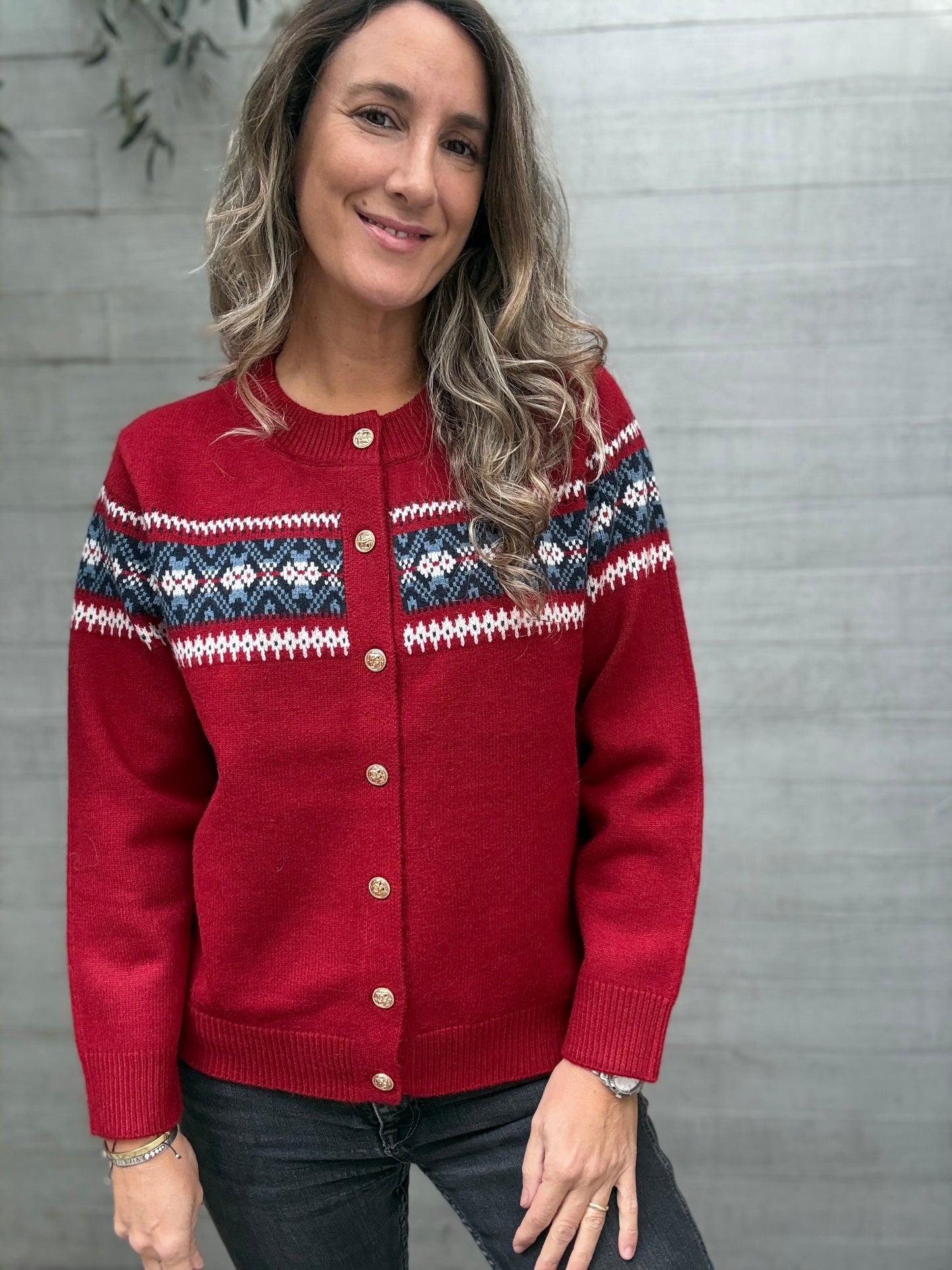 Sweater andaluza burdeo