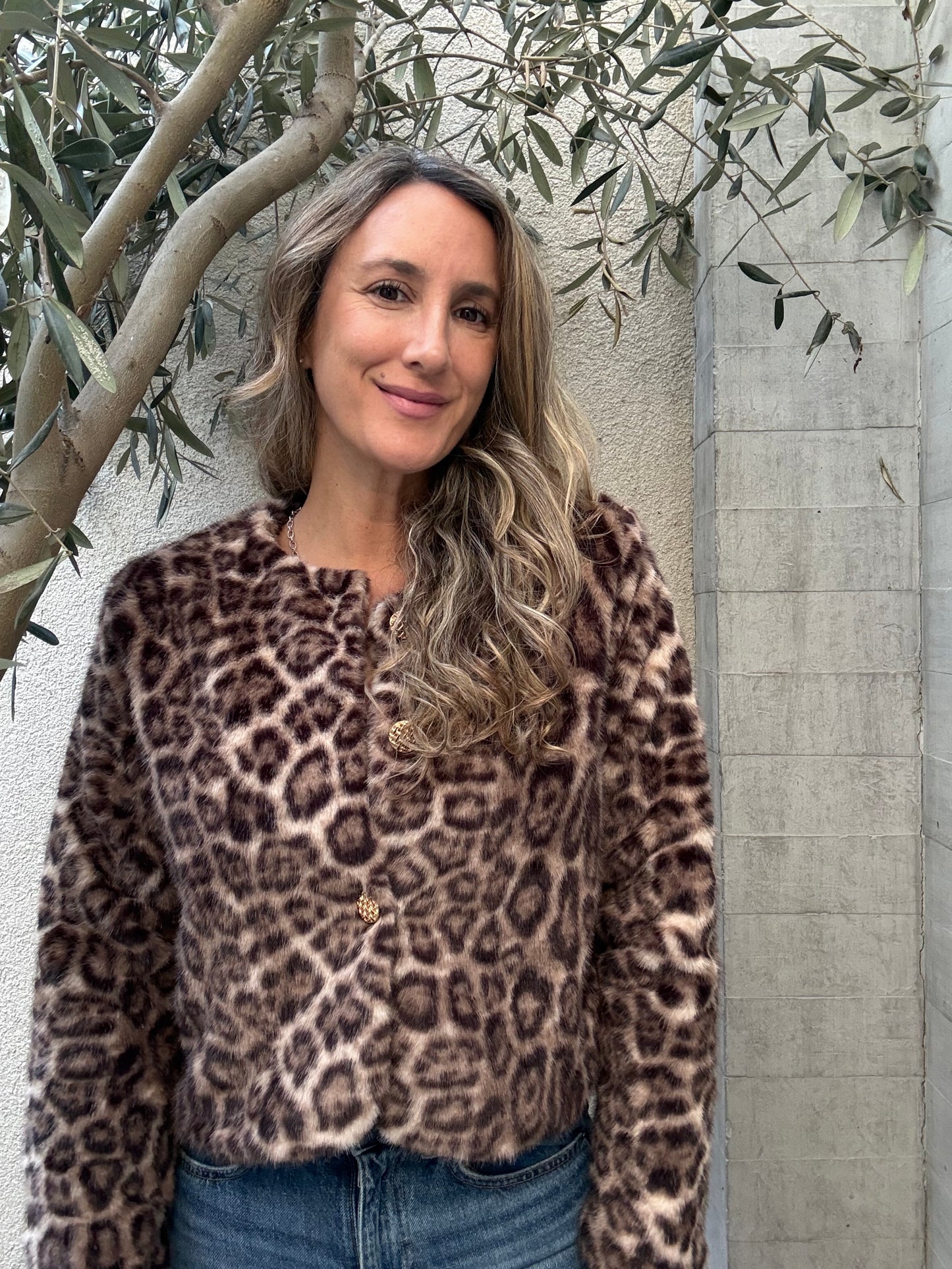 Chaqueta peluda print