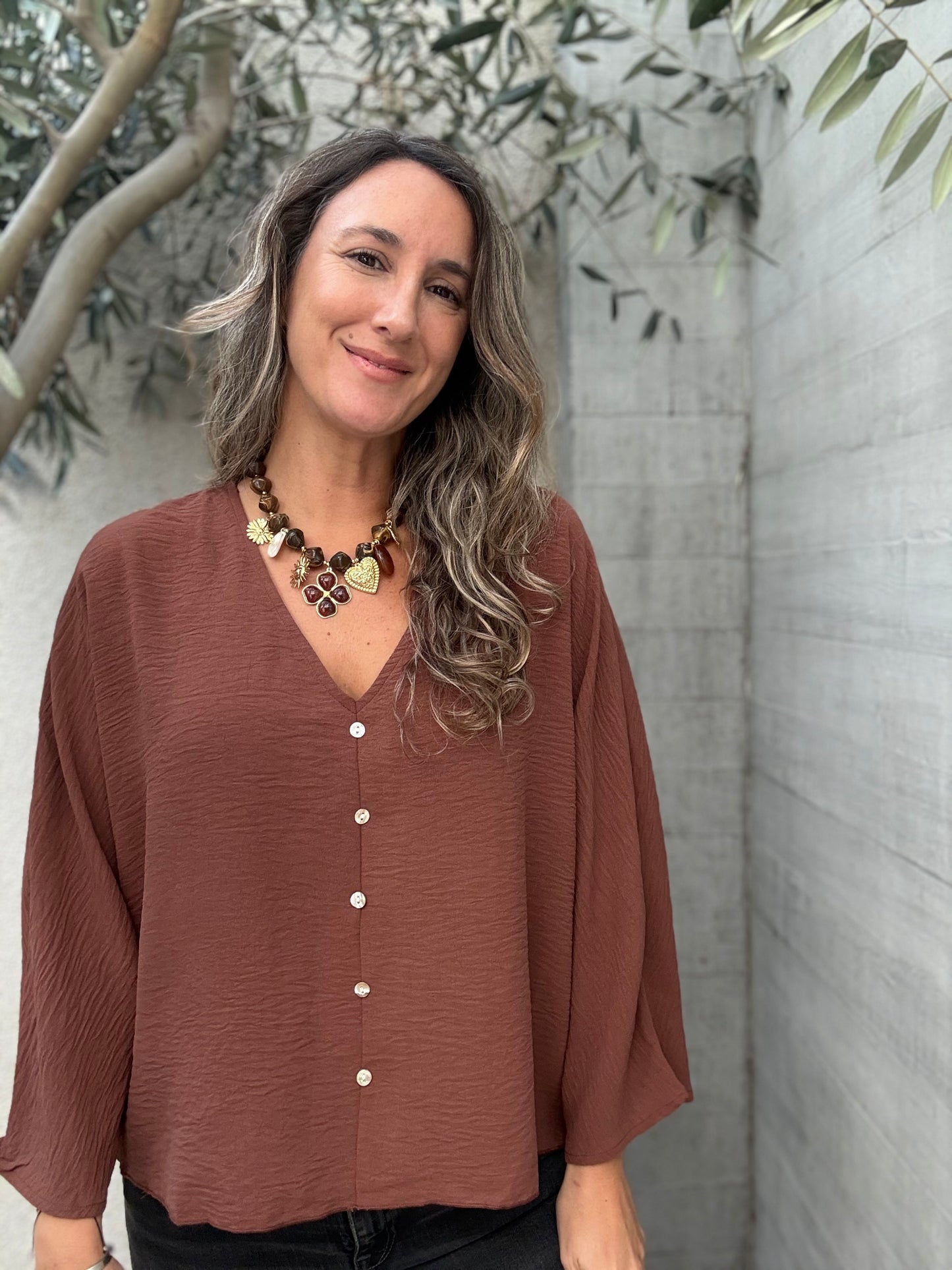 Blusa Lugo café