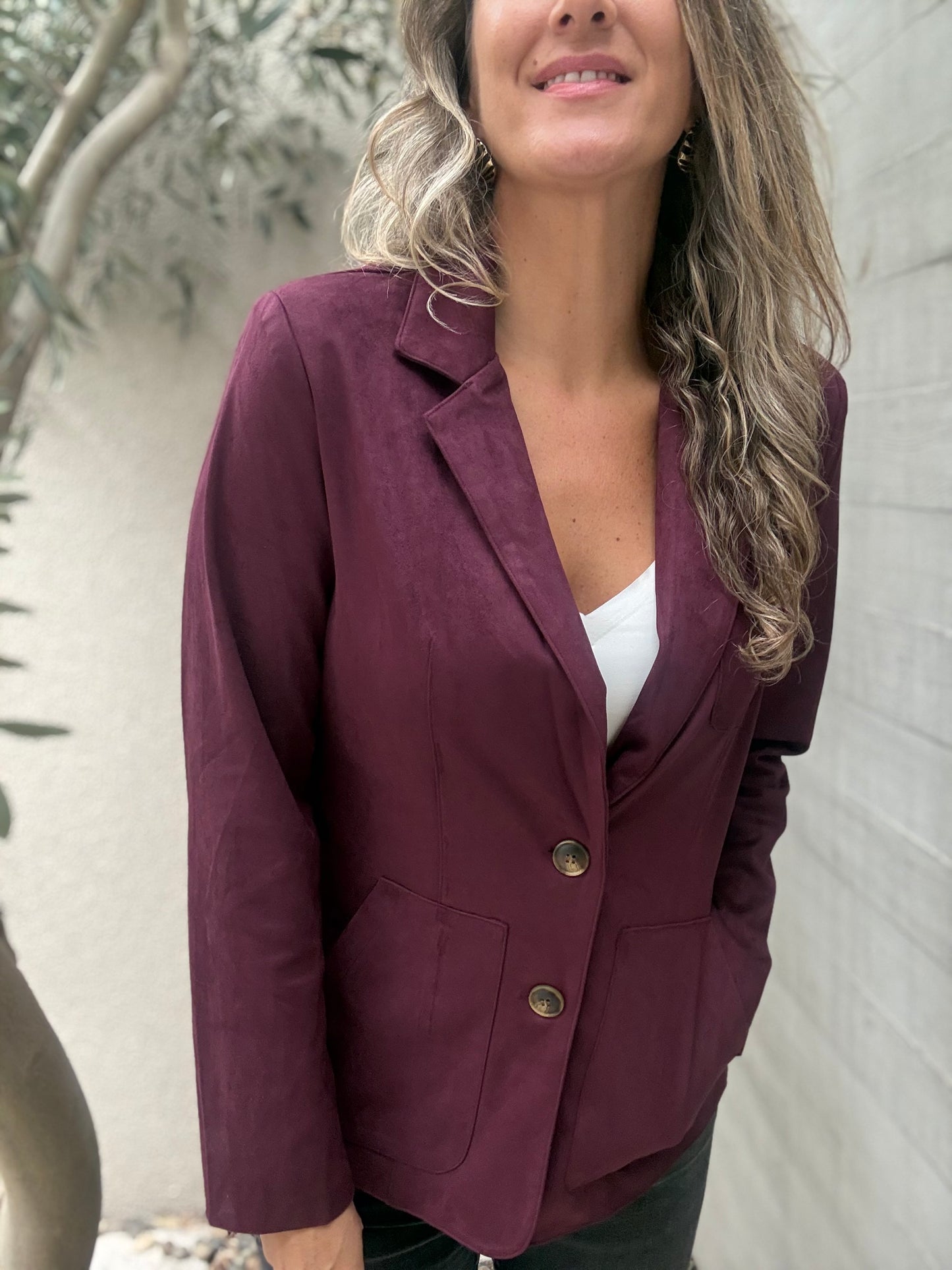 Blazer Galicia borgoña