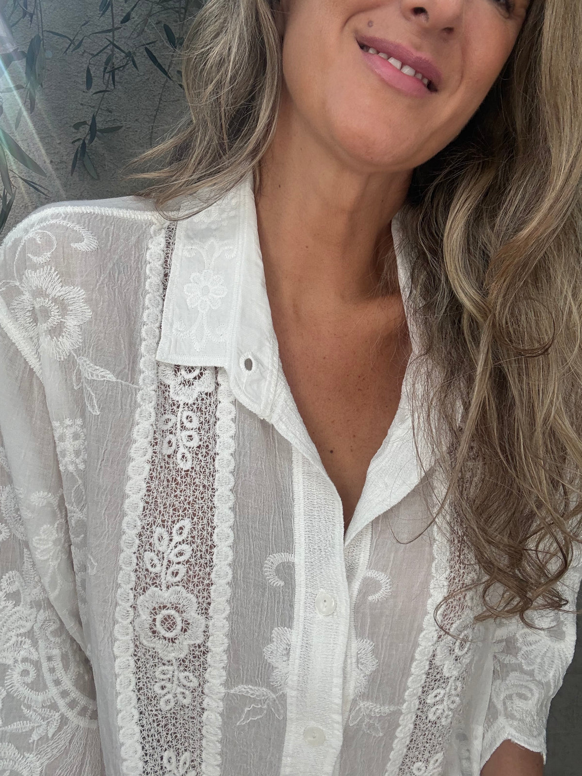 Blusa floral larga