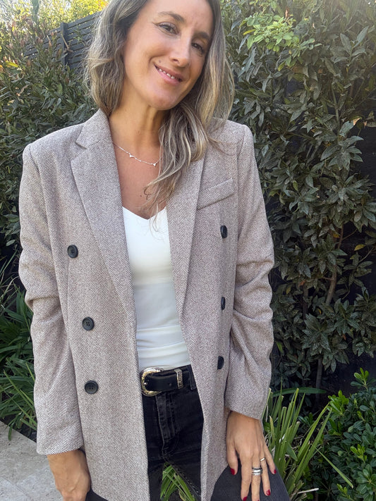 Blazer Inglés beige claro