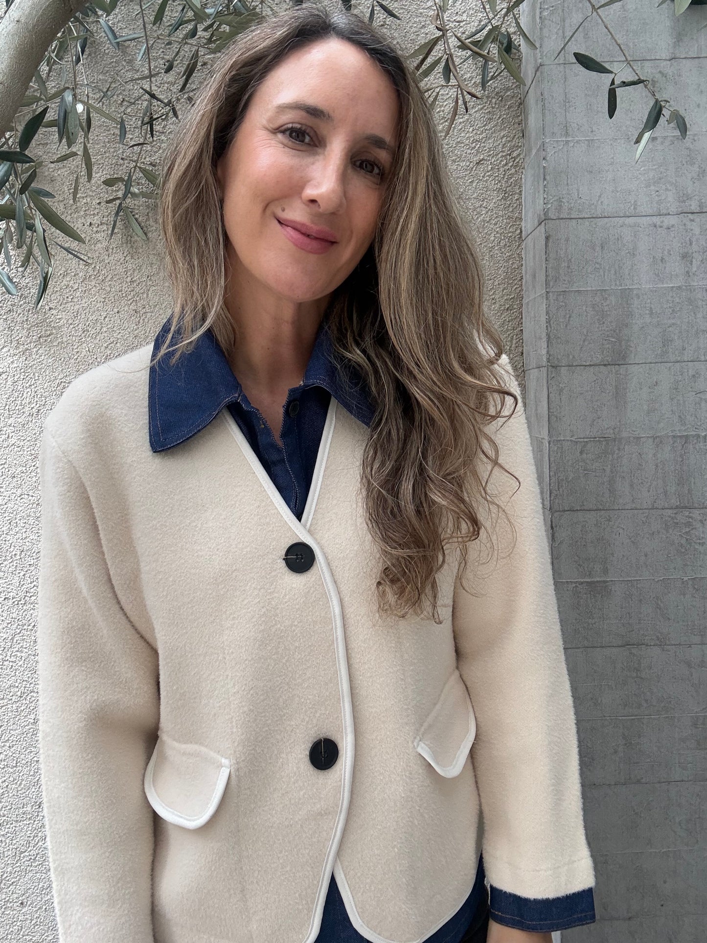 Chaqueta/camisa crudo