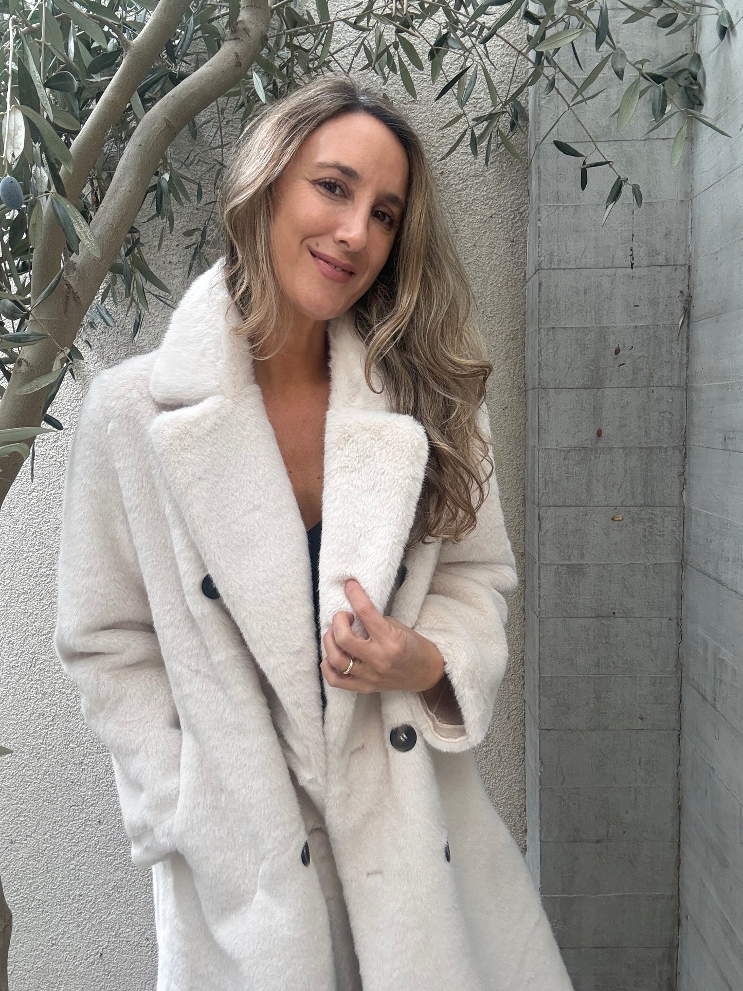 Abrigo Piel Valenciana blanco