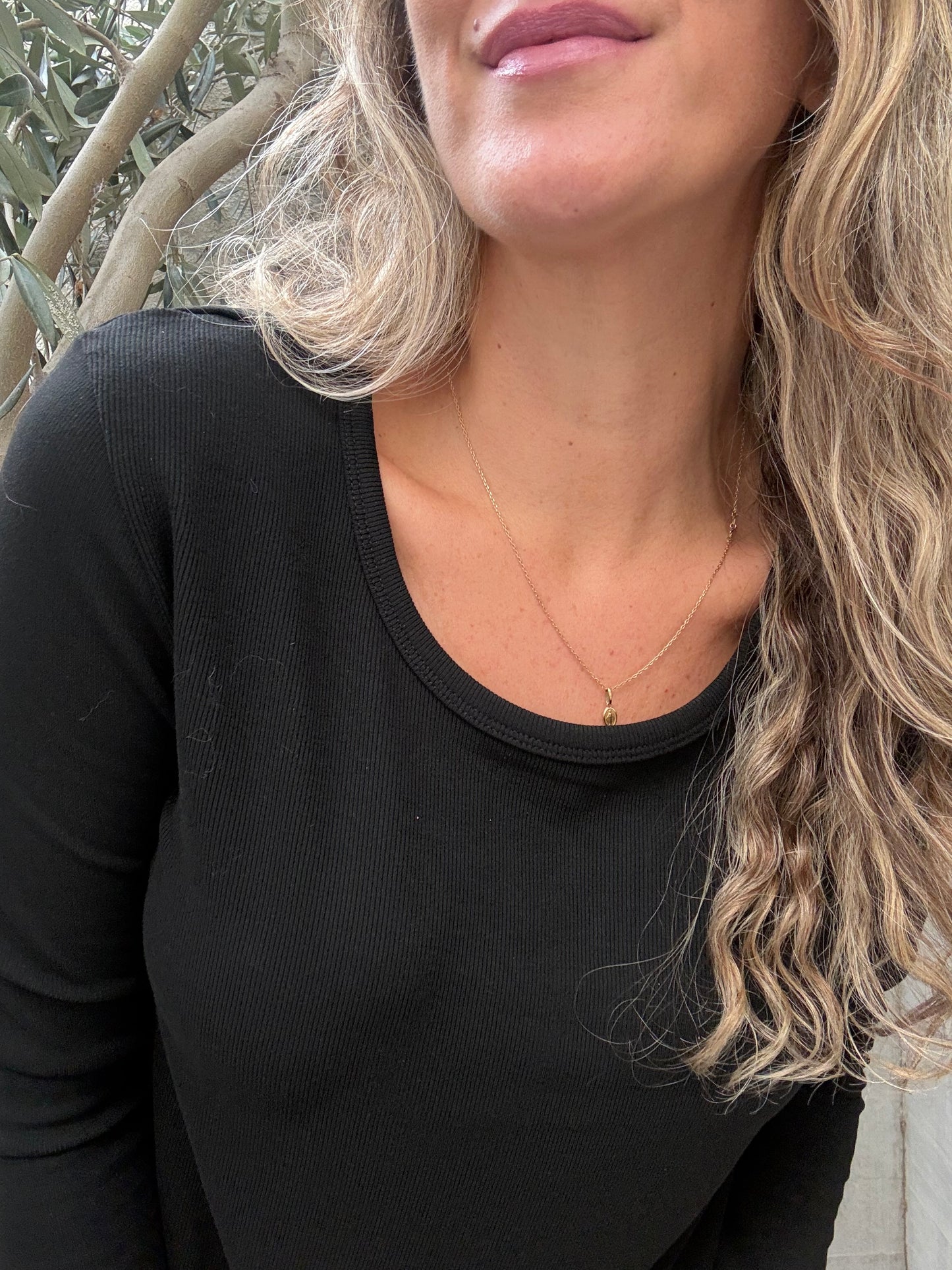 Polera simple microfibra negro