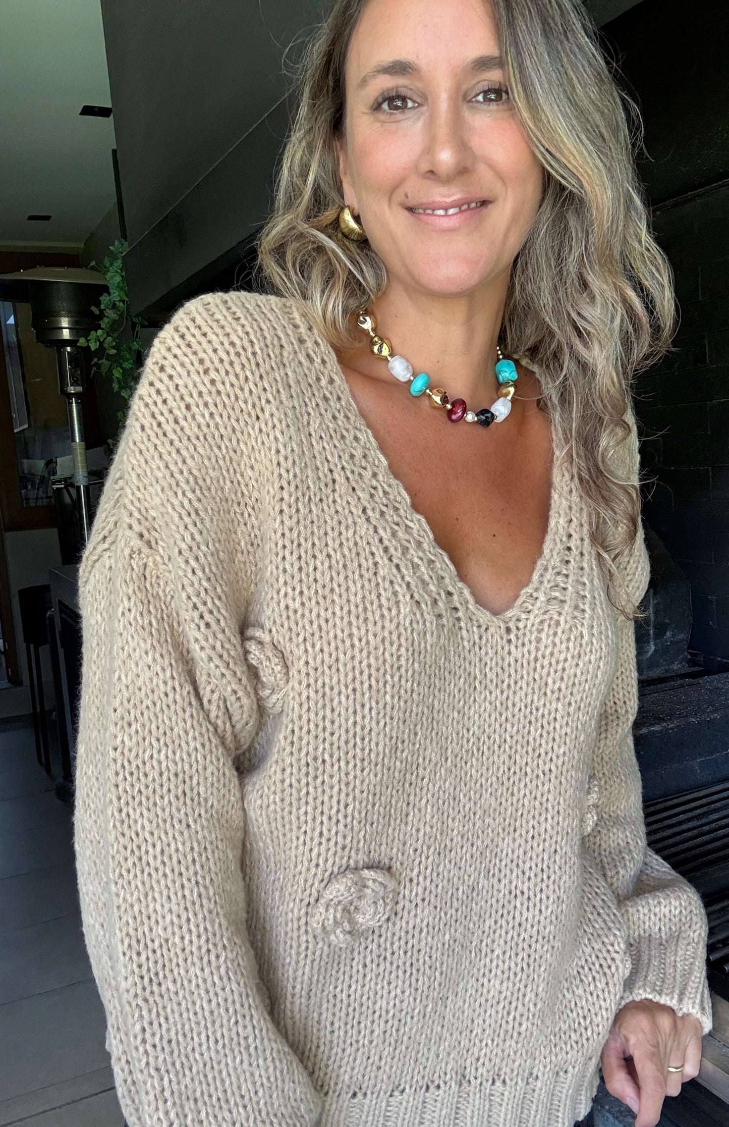 Sweater Compostela camel