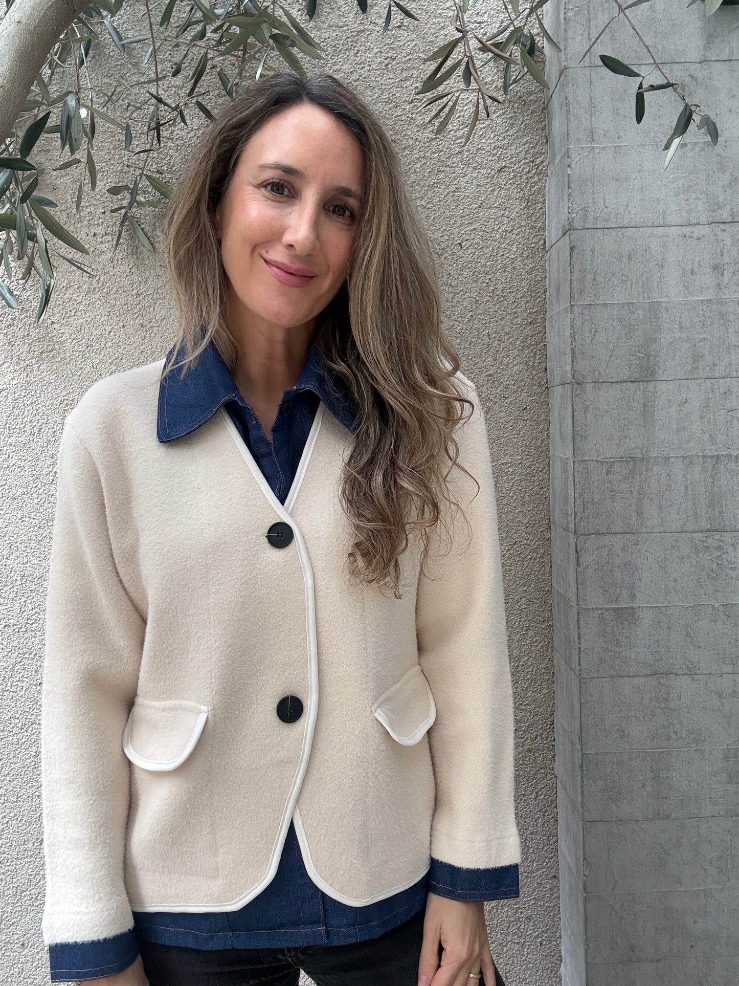 Chaqueta/camisa crudo