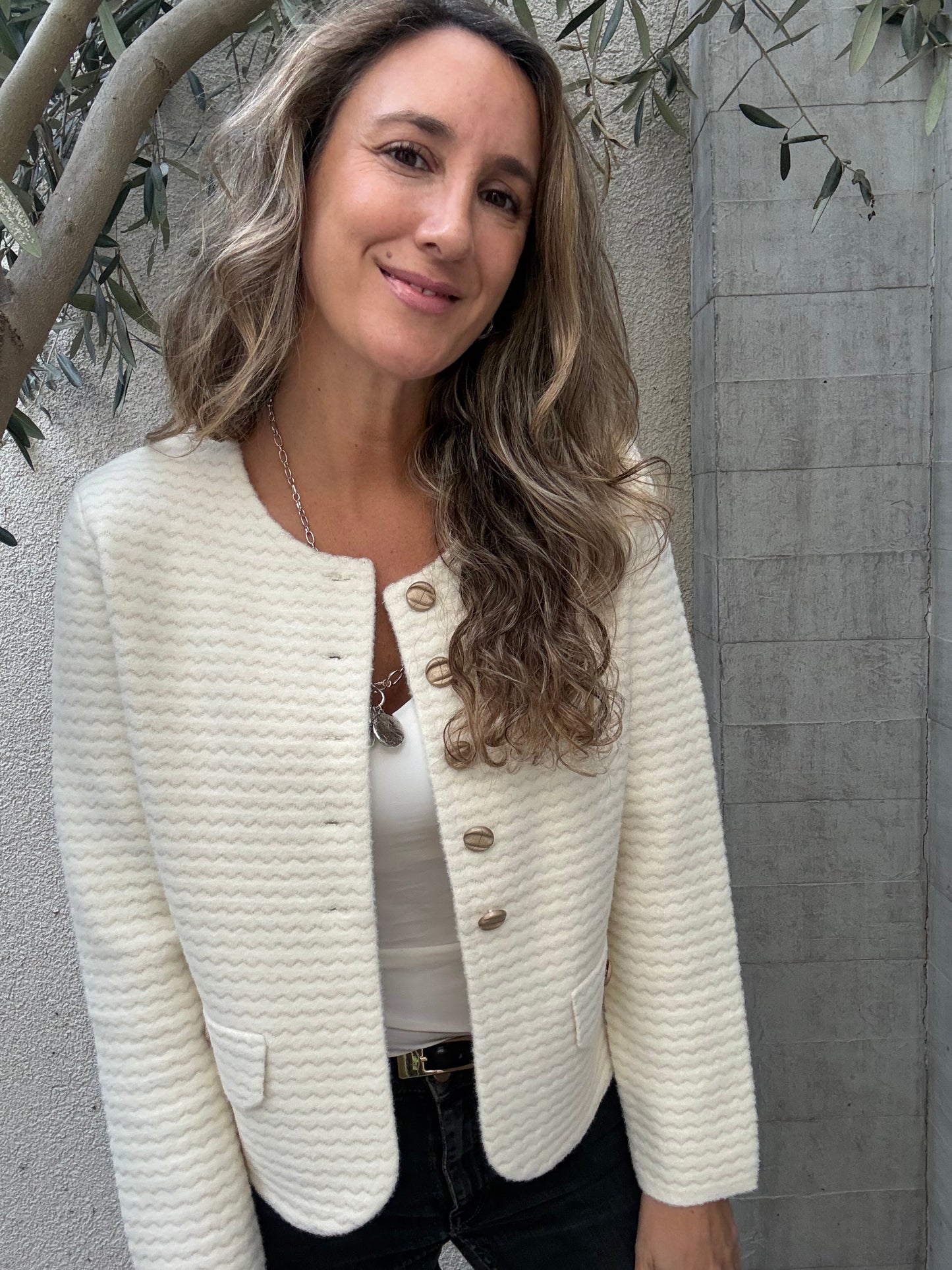 Chaleco/chaqueta Girona crema