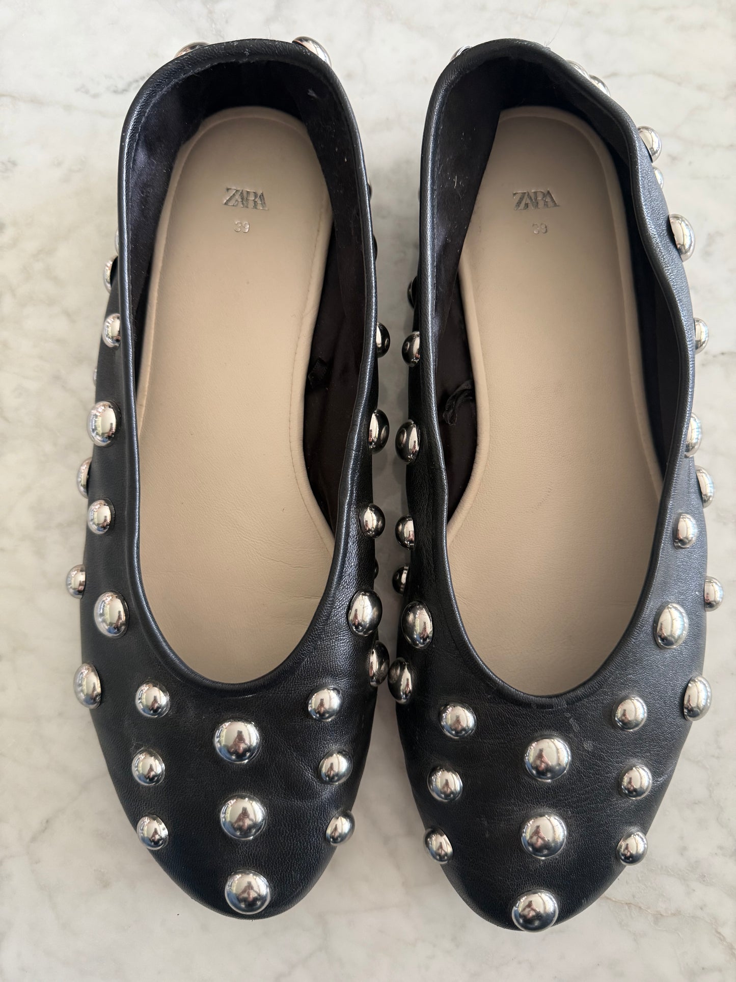 Balerina Zara piel tachas