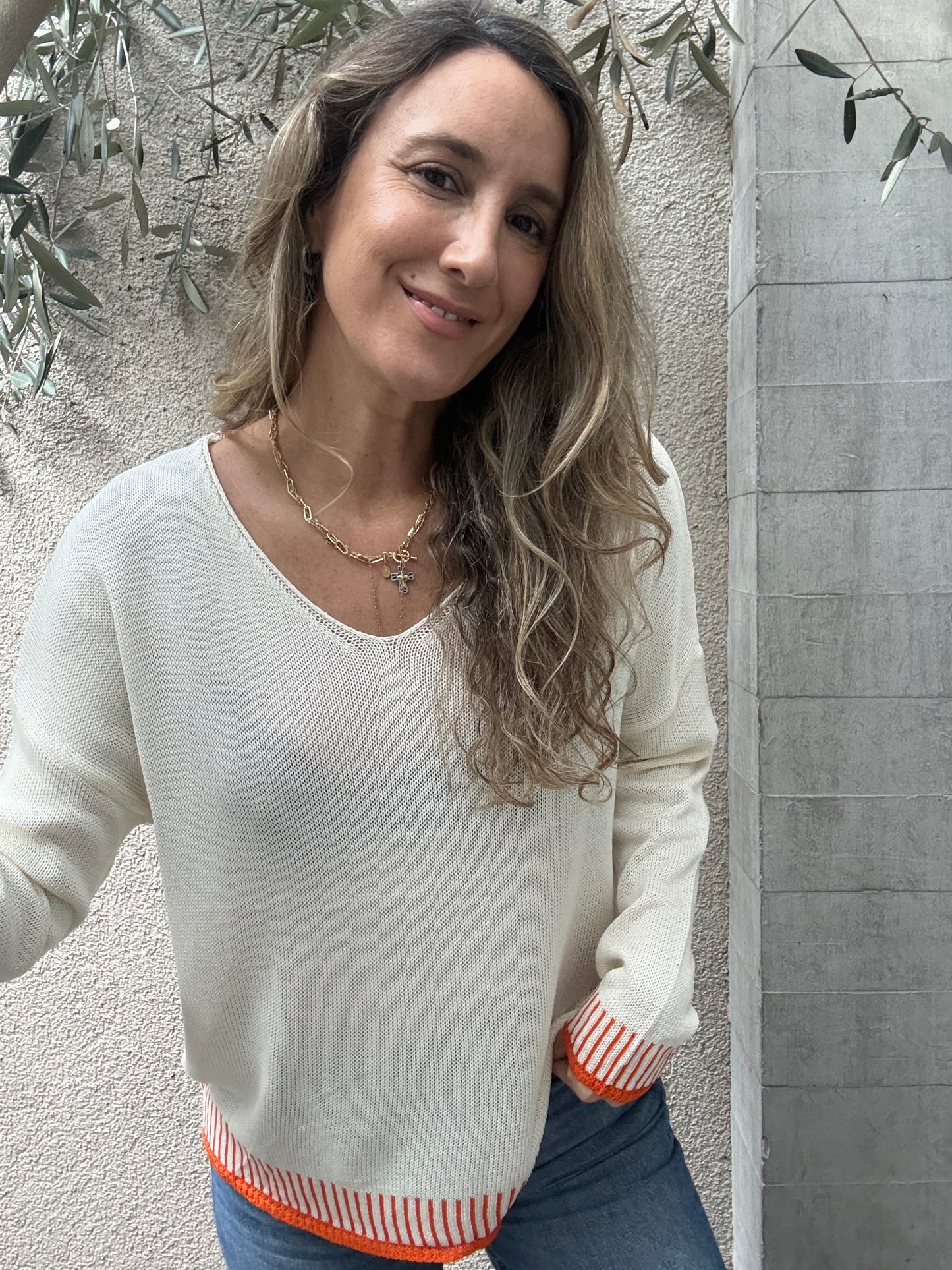 Polera hilo ribete