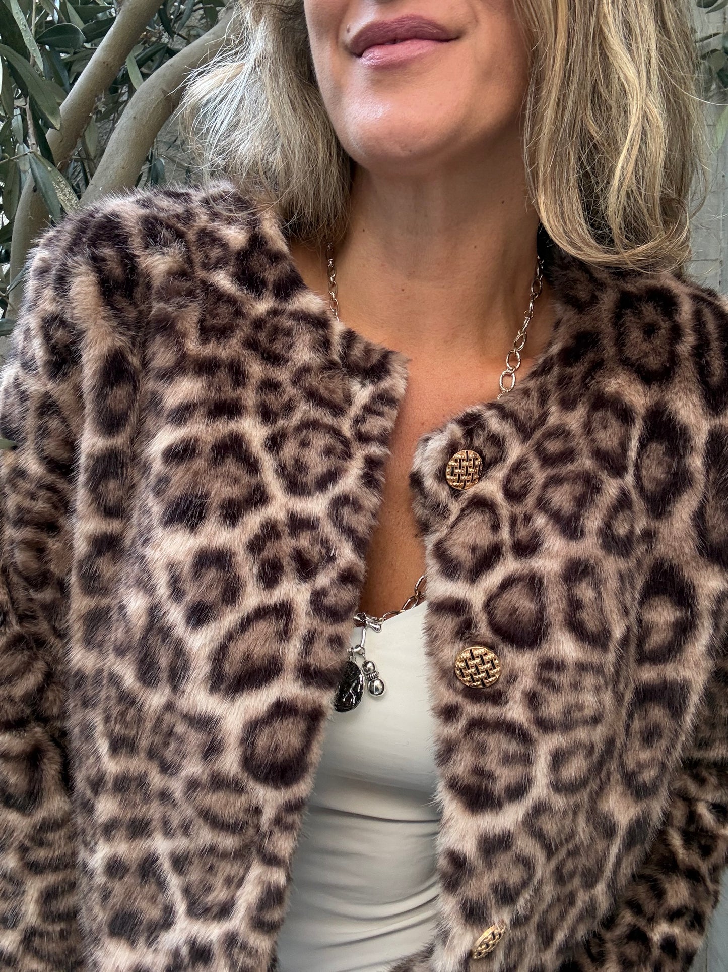 Chaqueta peluda print