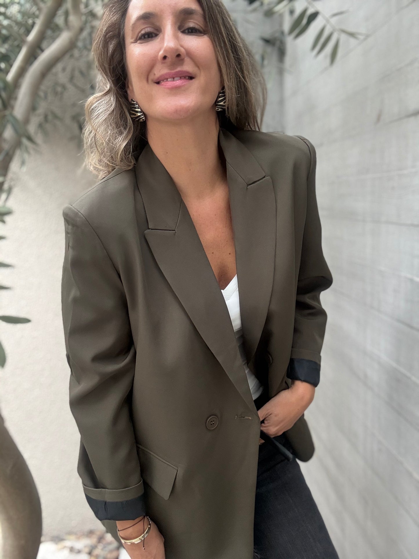 Blazer sastrero verde