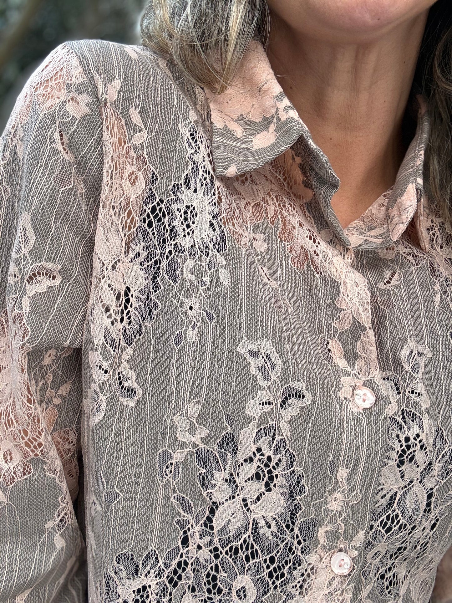 Blusa Encaje rosa