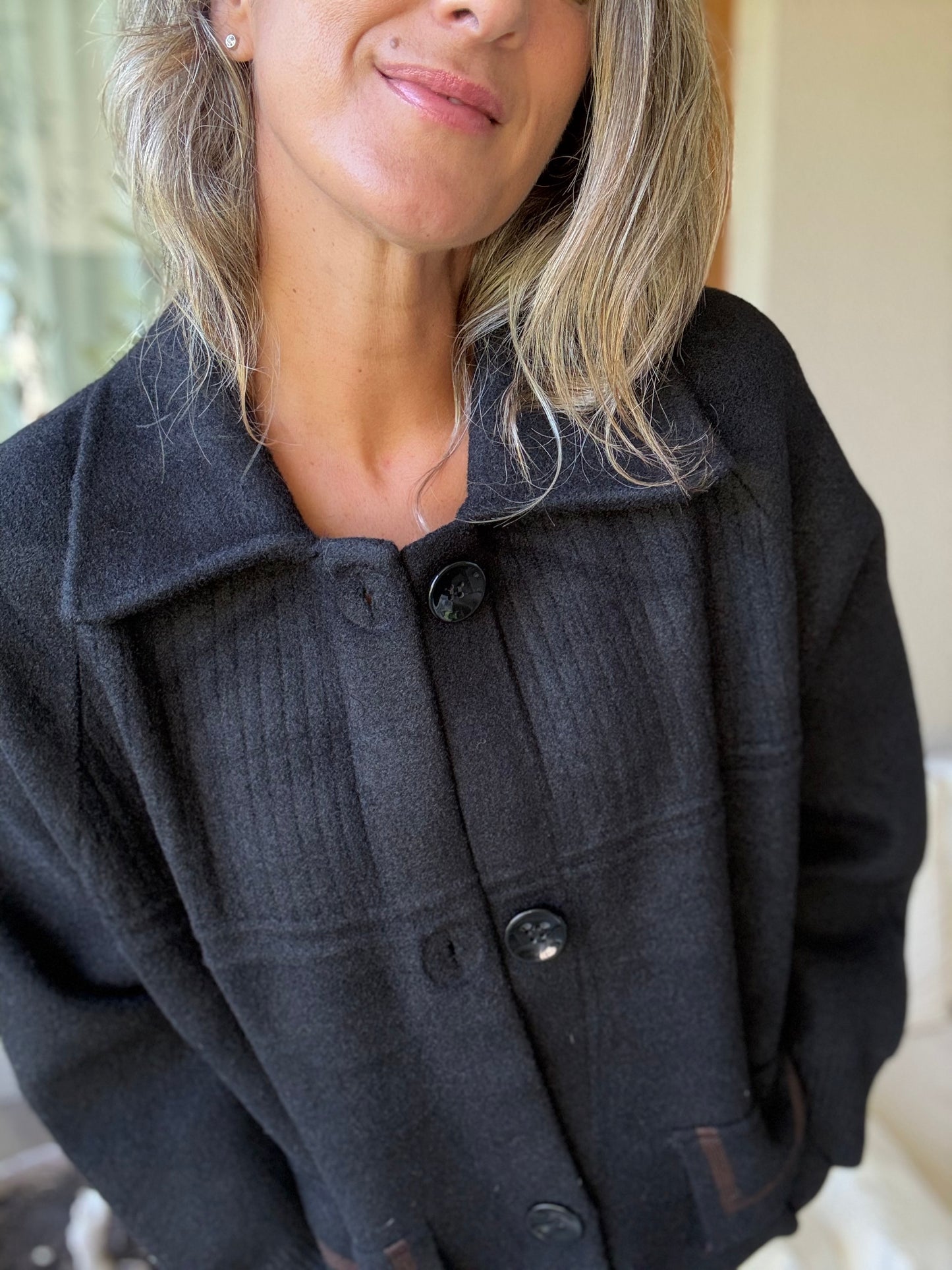 Chaqueta granada negra