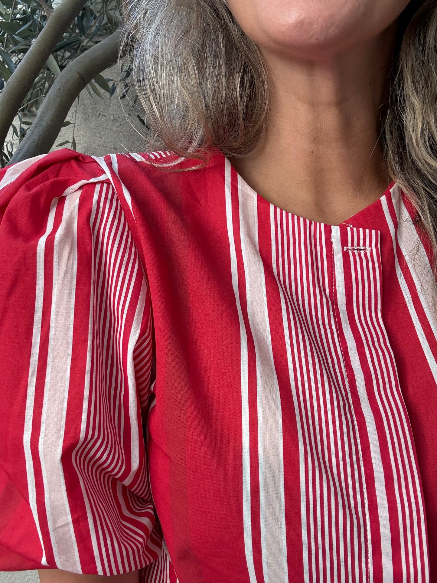 Blusa rayas roja