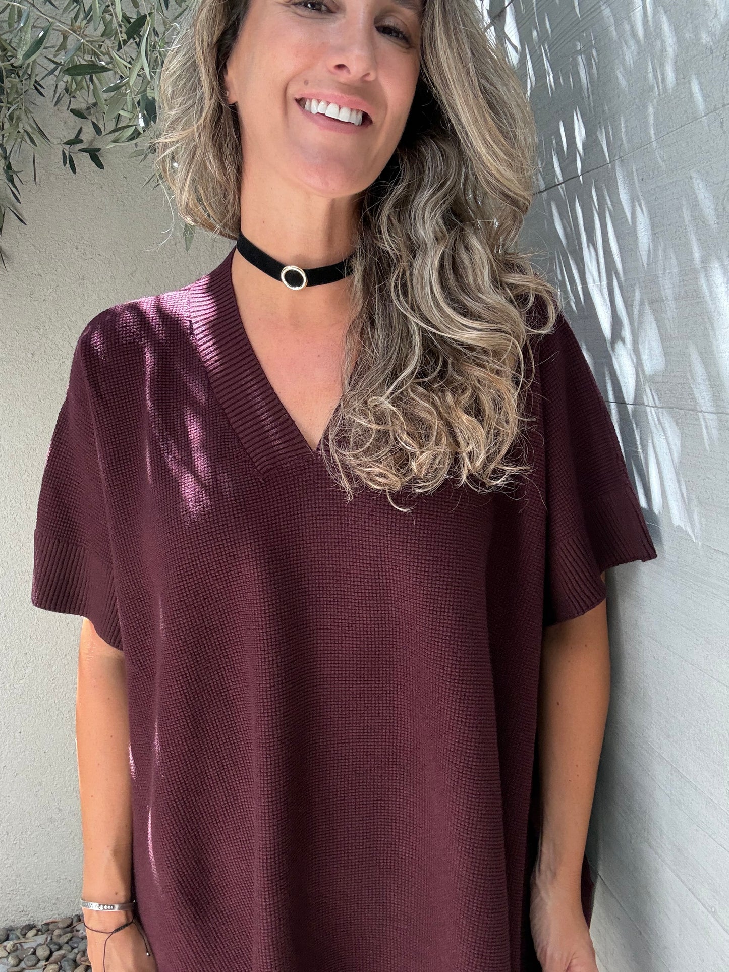 Poncho Andalucía burdeo