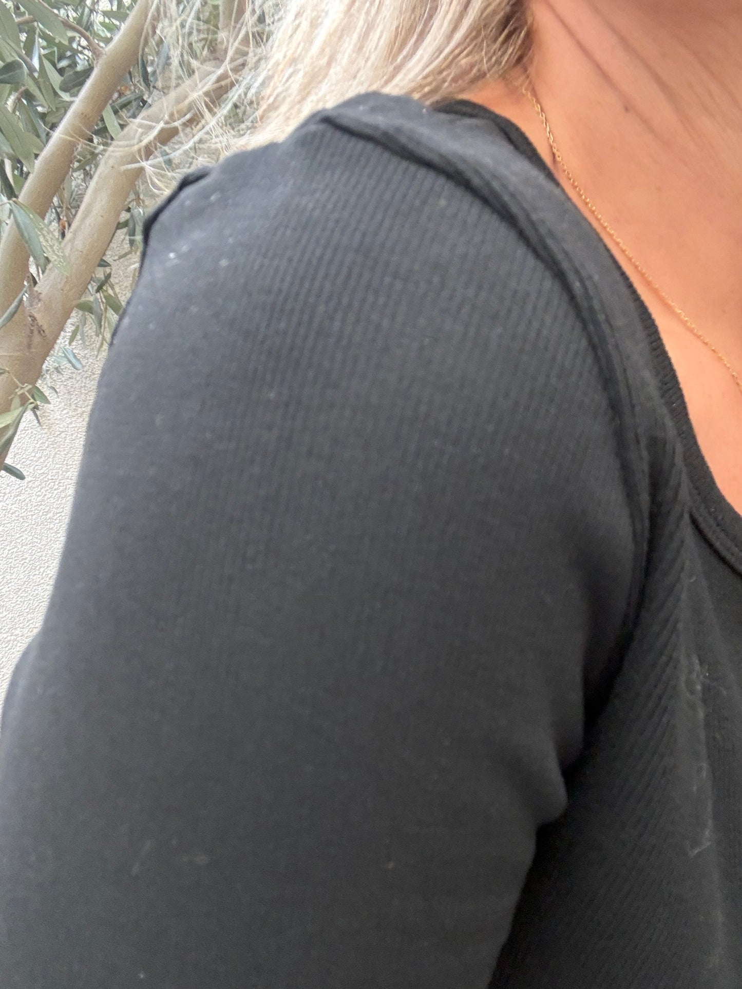 Polera simple microfibra negro