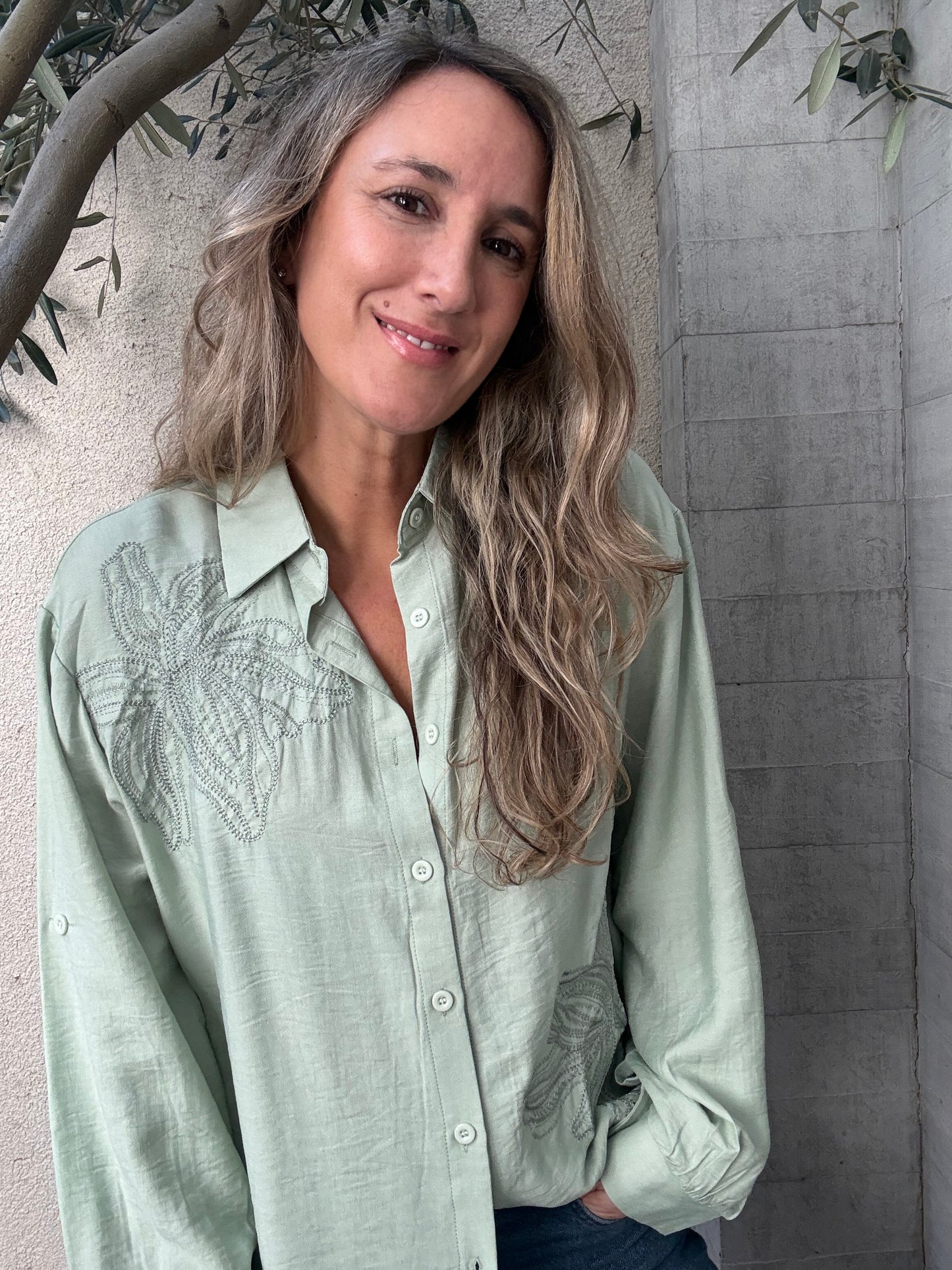 Blusa cuenca verde claro