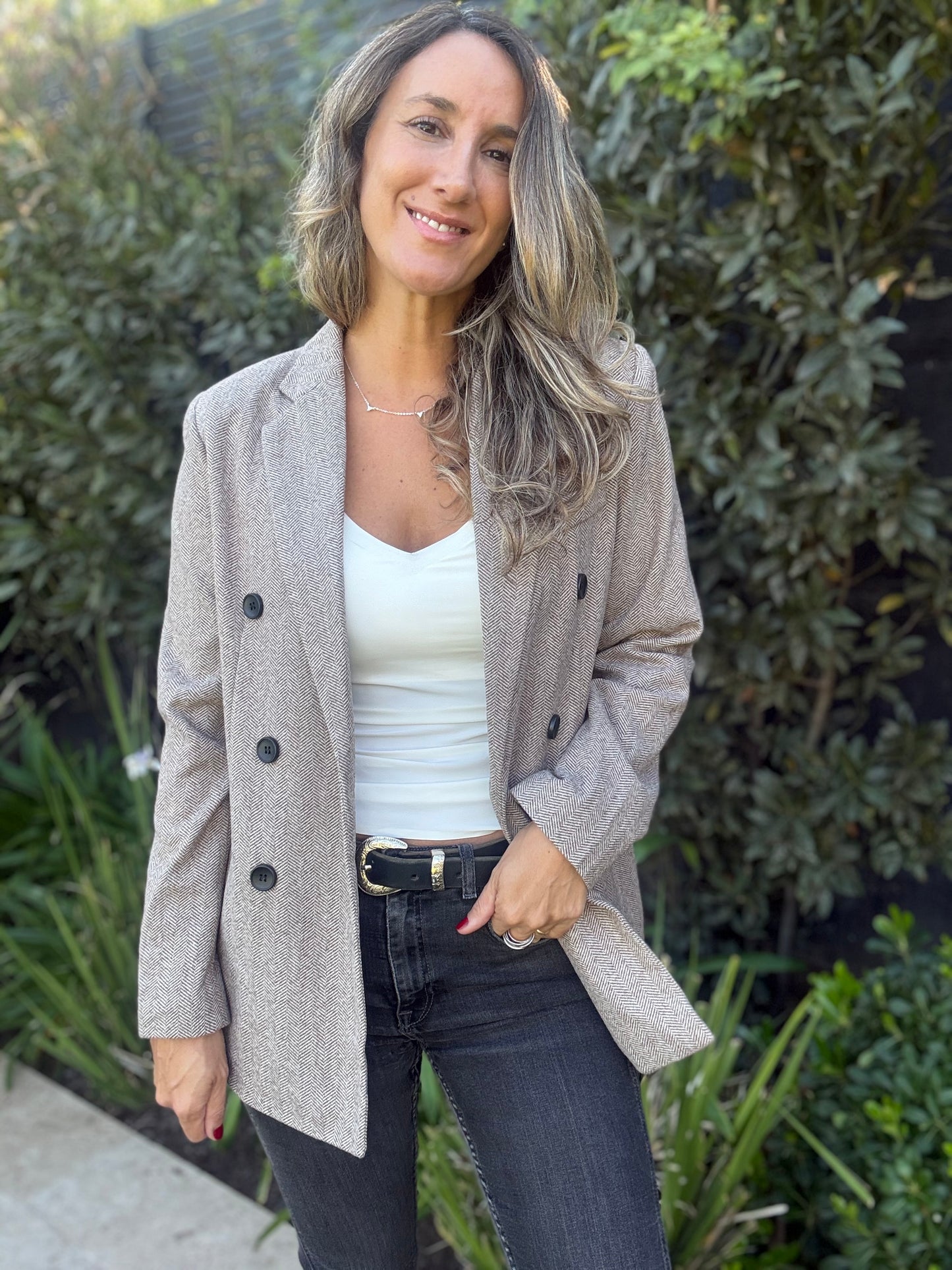 Blazer Inglés beige claro