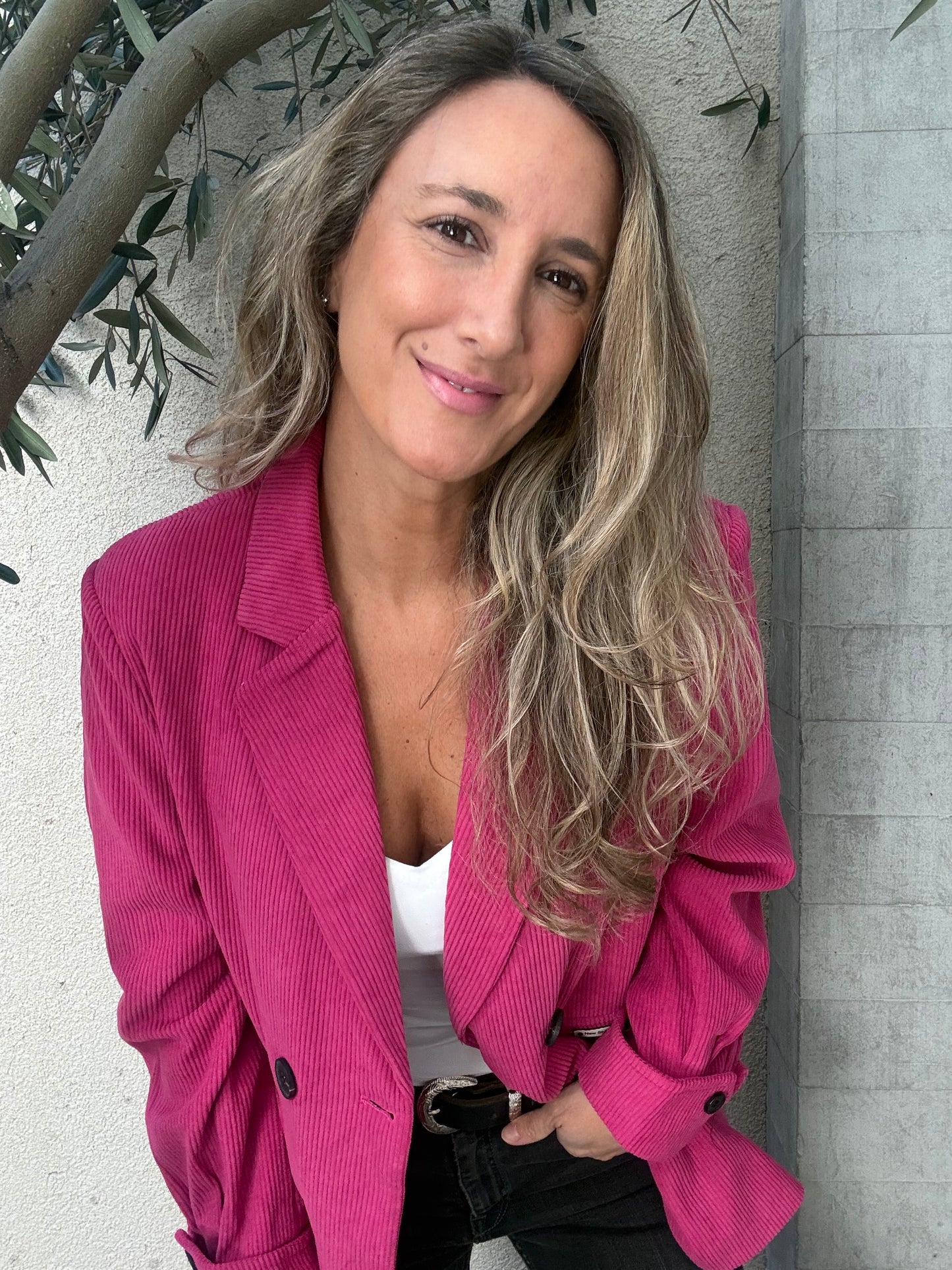 Blazer cotele fucsia