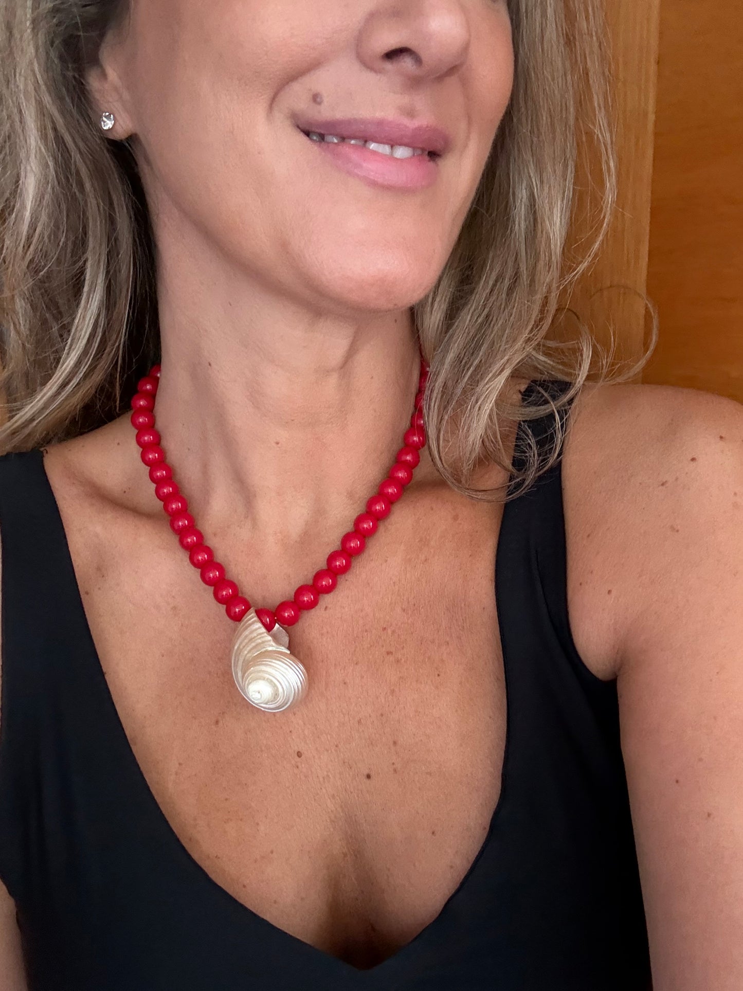 Collar Conchita rojo