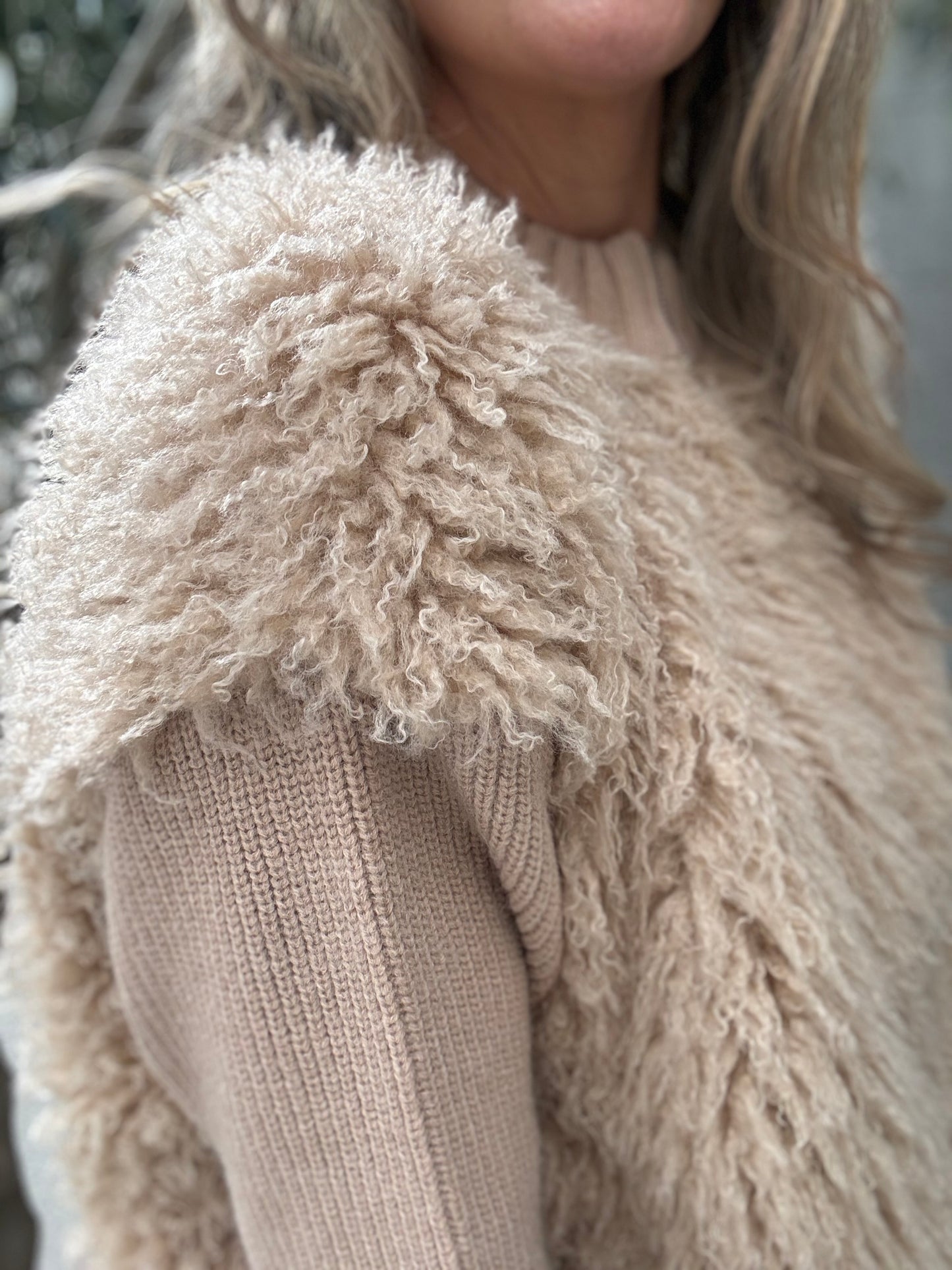 Chaleco Peludo Camel
