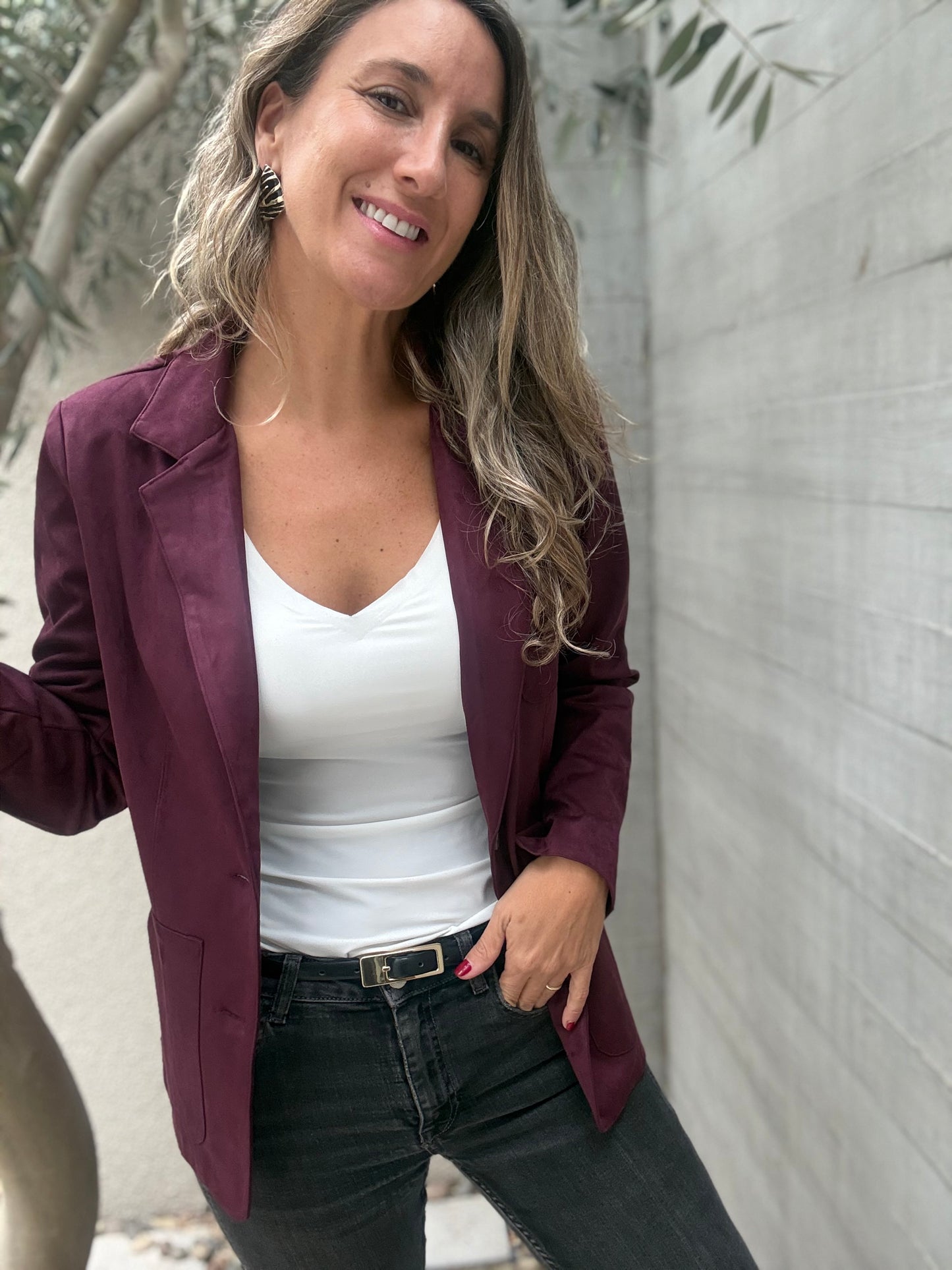 Blazer Galicia borgoña