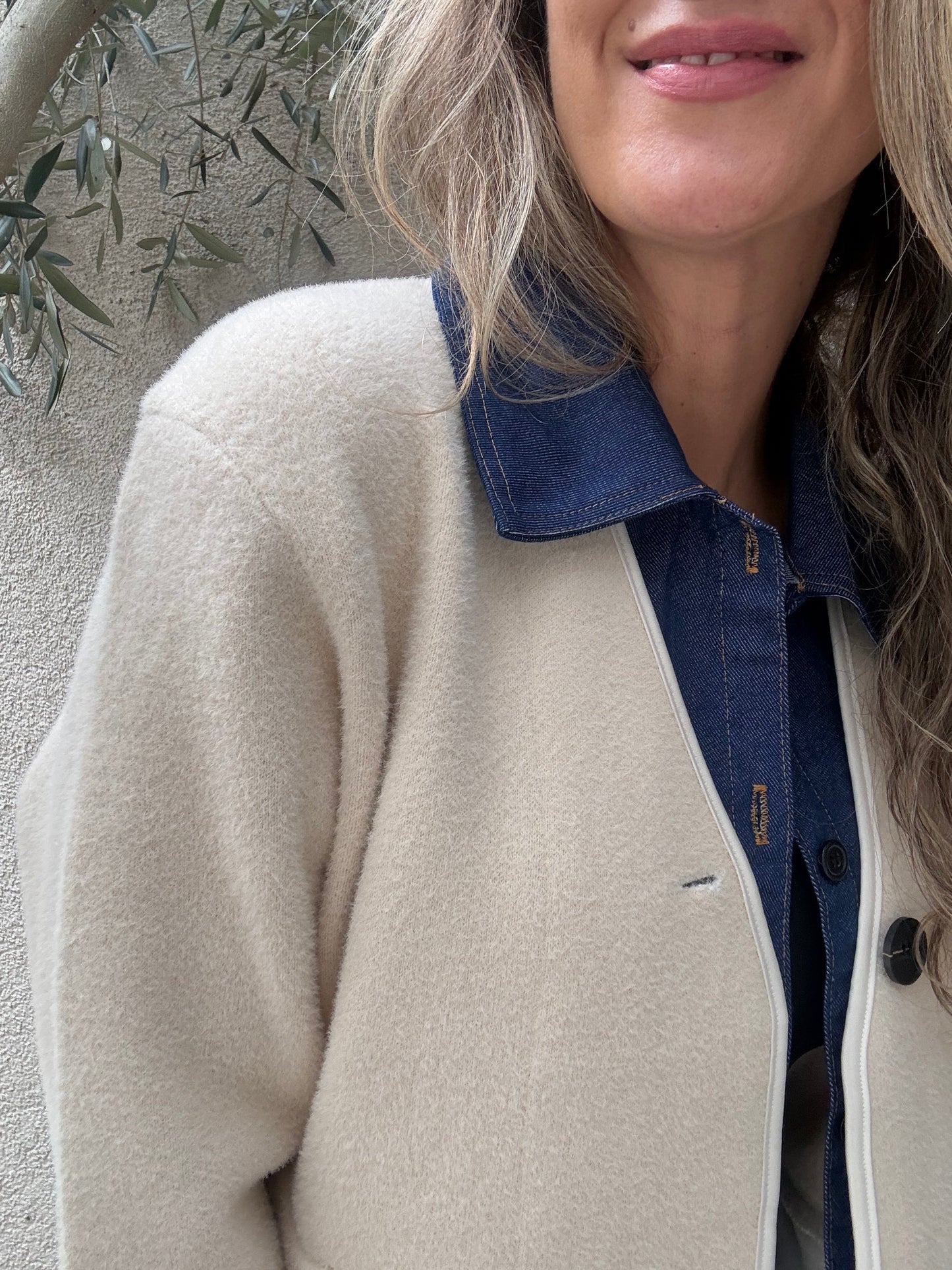 Chaqueta/camisa crudo