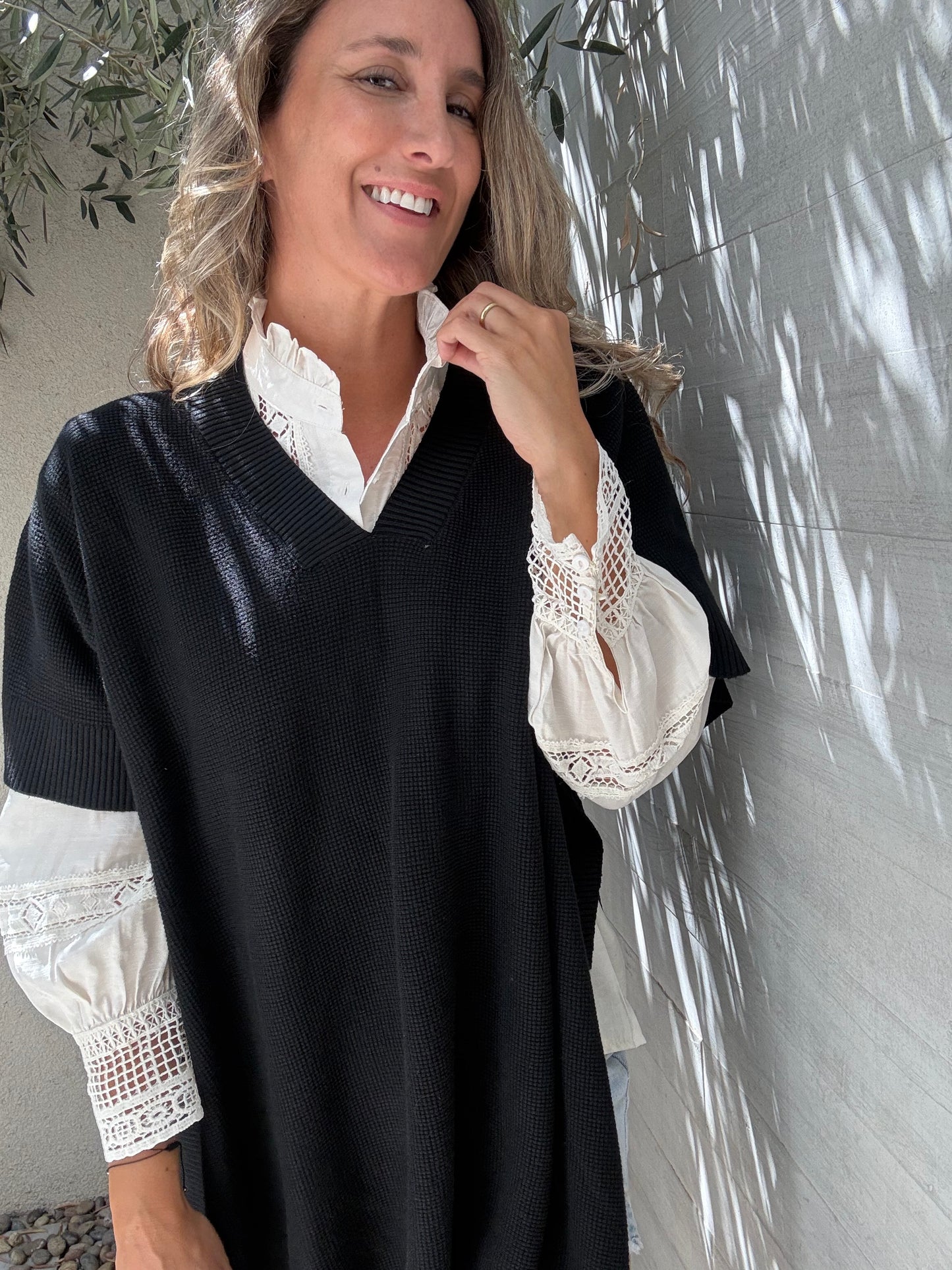 Poncho Andalucía negro